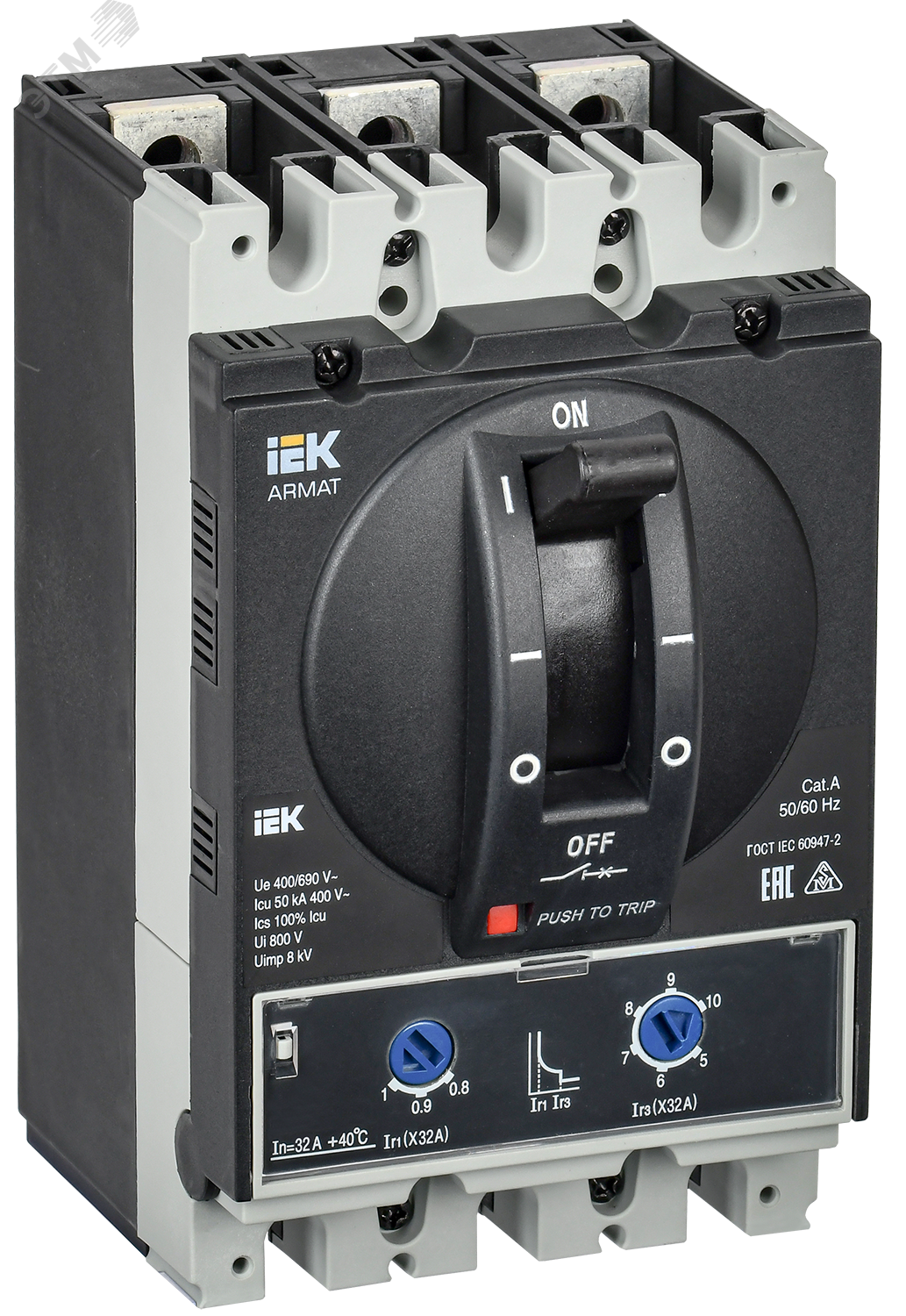 Изображение товара Автоматический выключатель ARMAT 3P 32А 50кА термомагнитный