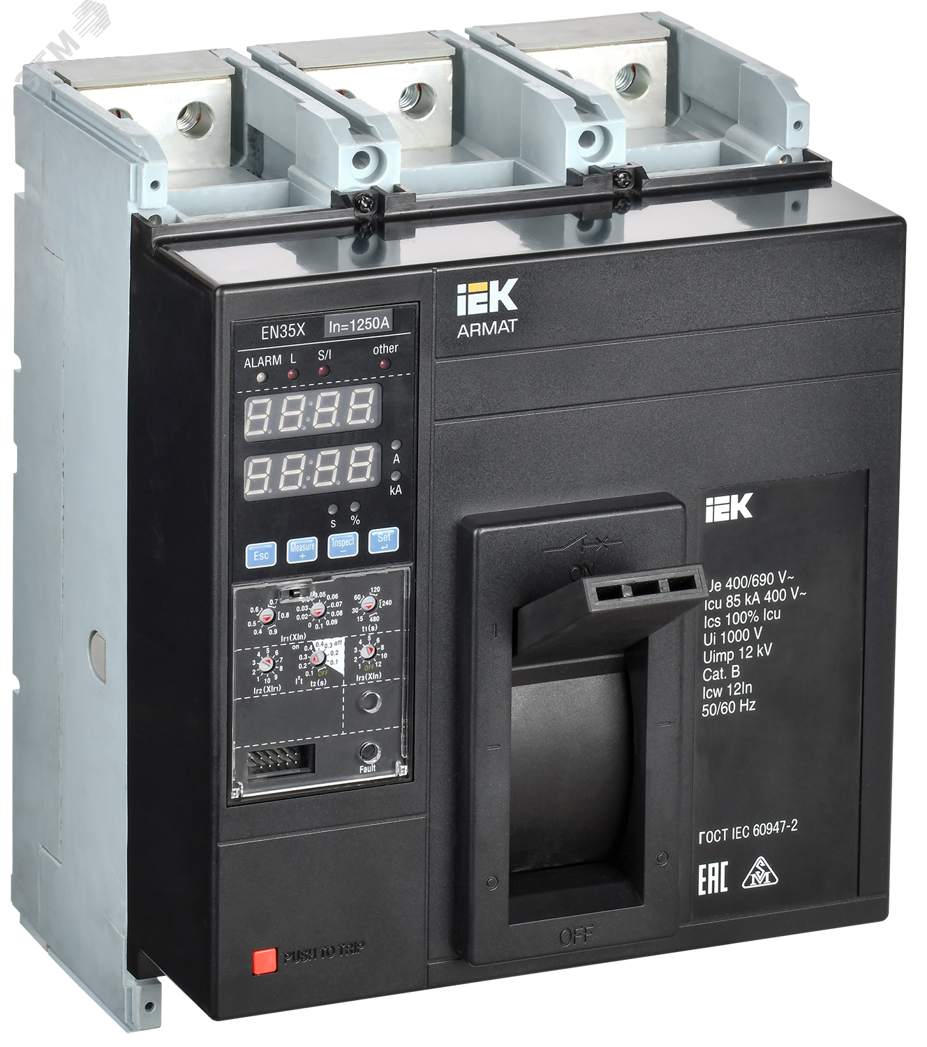 Изображение товара Автоматический выключатель IEK ARMAT AR-MCCB-3N-085-1250A-ELSC 3P 1250 А