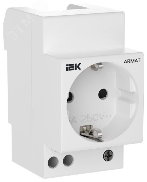 Изображение товара ARMAT Розетка на DIN-рейку с заземлением 16А IEK