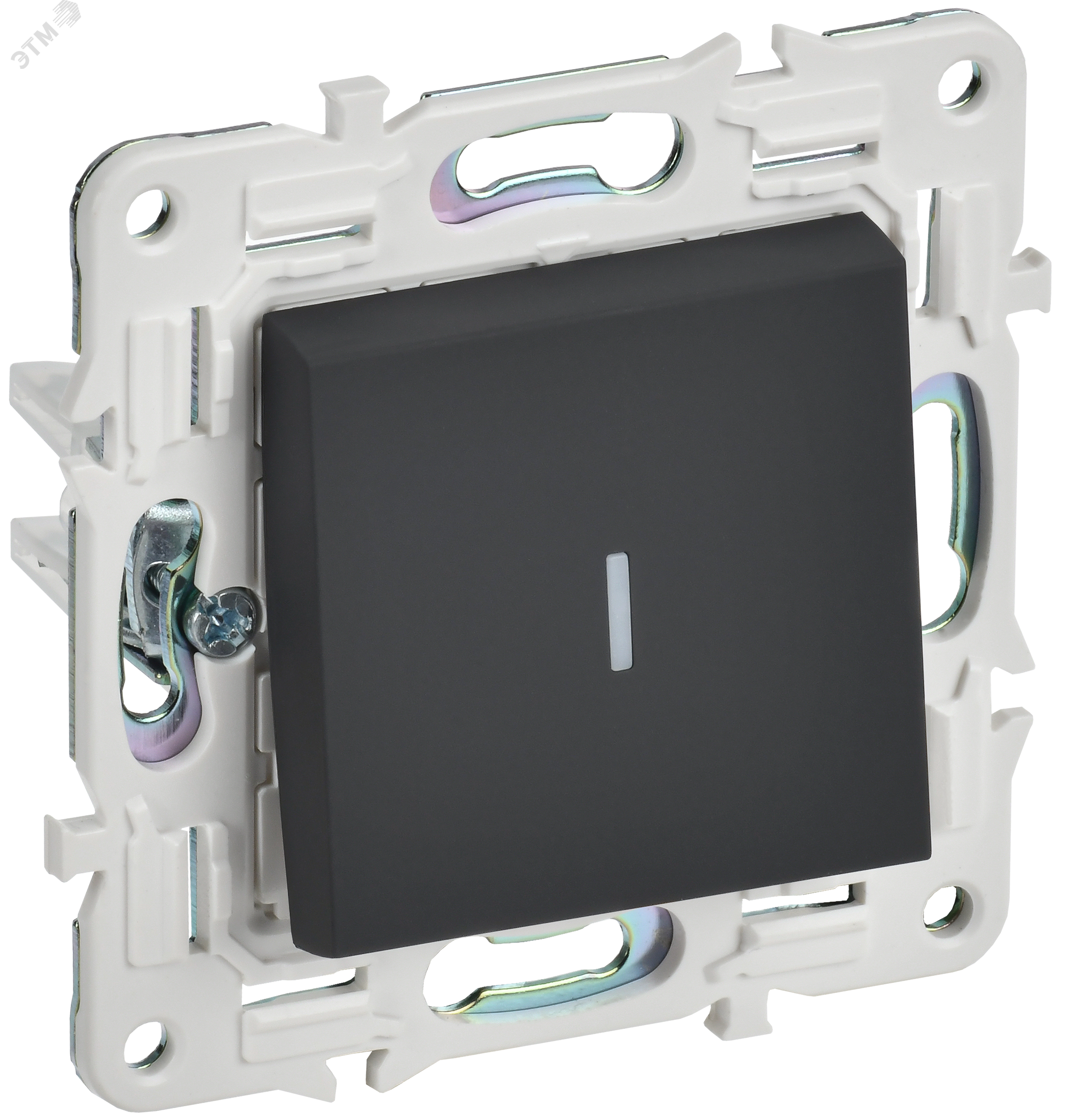 Изображение товара Выключатель 1-клавишный с индикацией SKANDY SK-V07G графит IEK