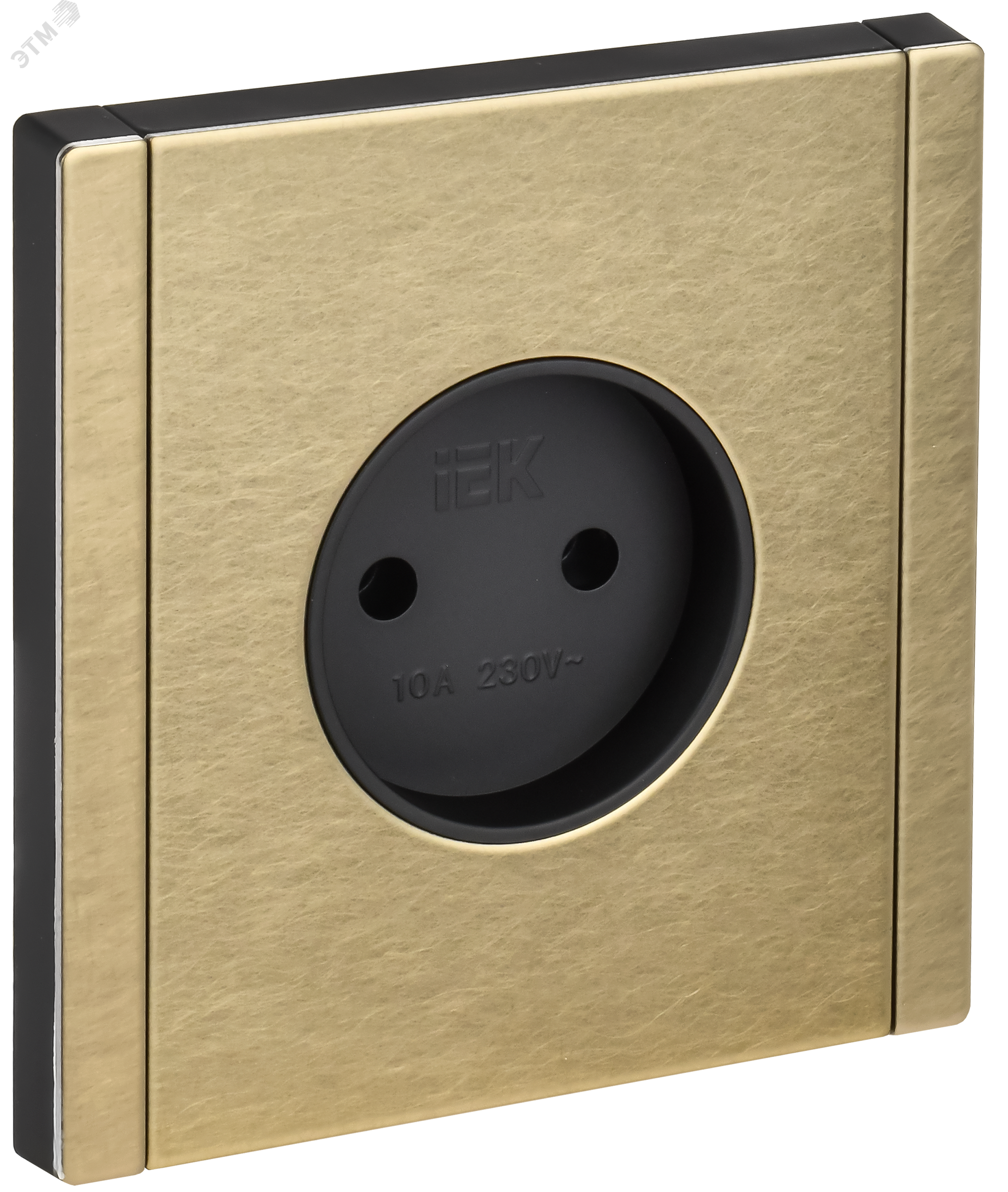 Изображение товара Розетка 1-местная без заземления серии FORTE&PIANO IEK шампань