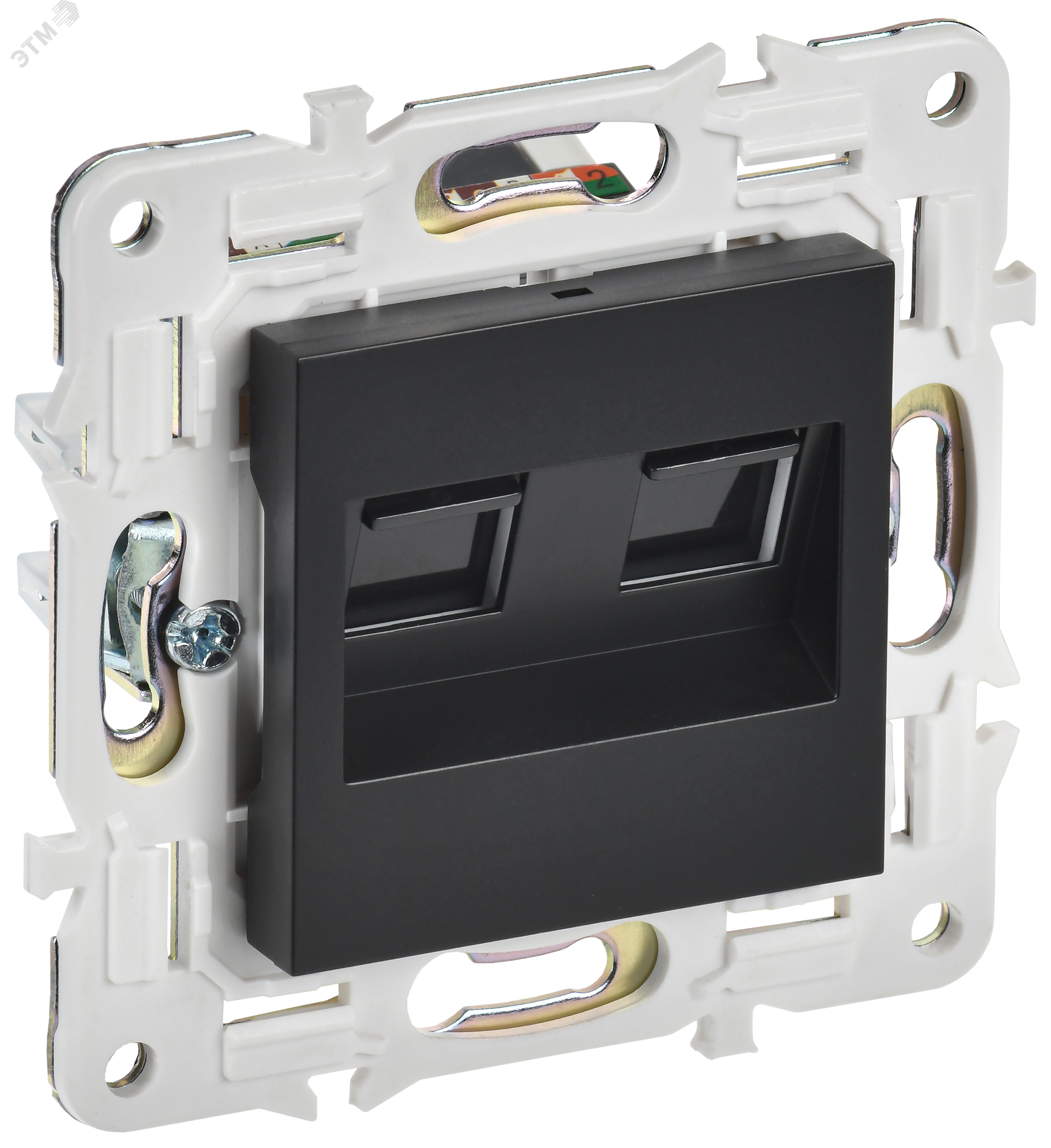 Изображение товара Разветвитель для сети RJ45 двойной SKANDY черный IEK SK-K03Bl