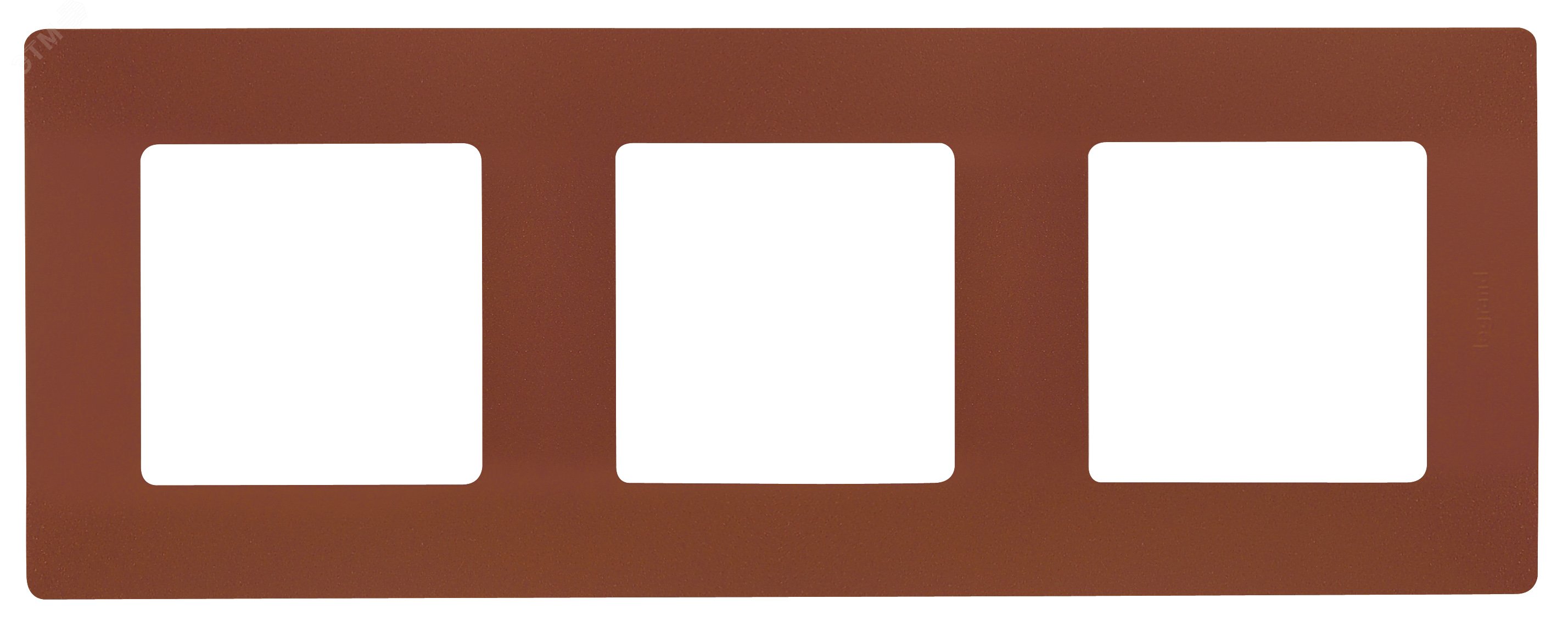 Изображение товара Рамка 3-местная какао ETIKA для розеток и выключателей, IP20, пластик