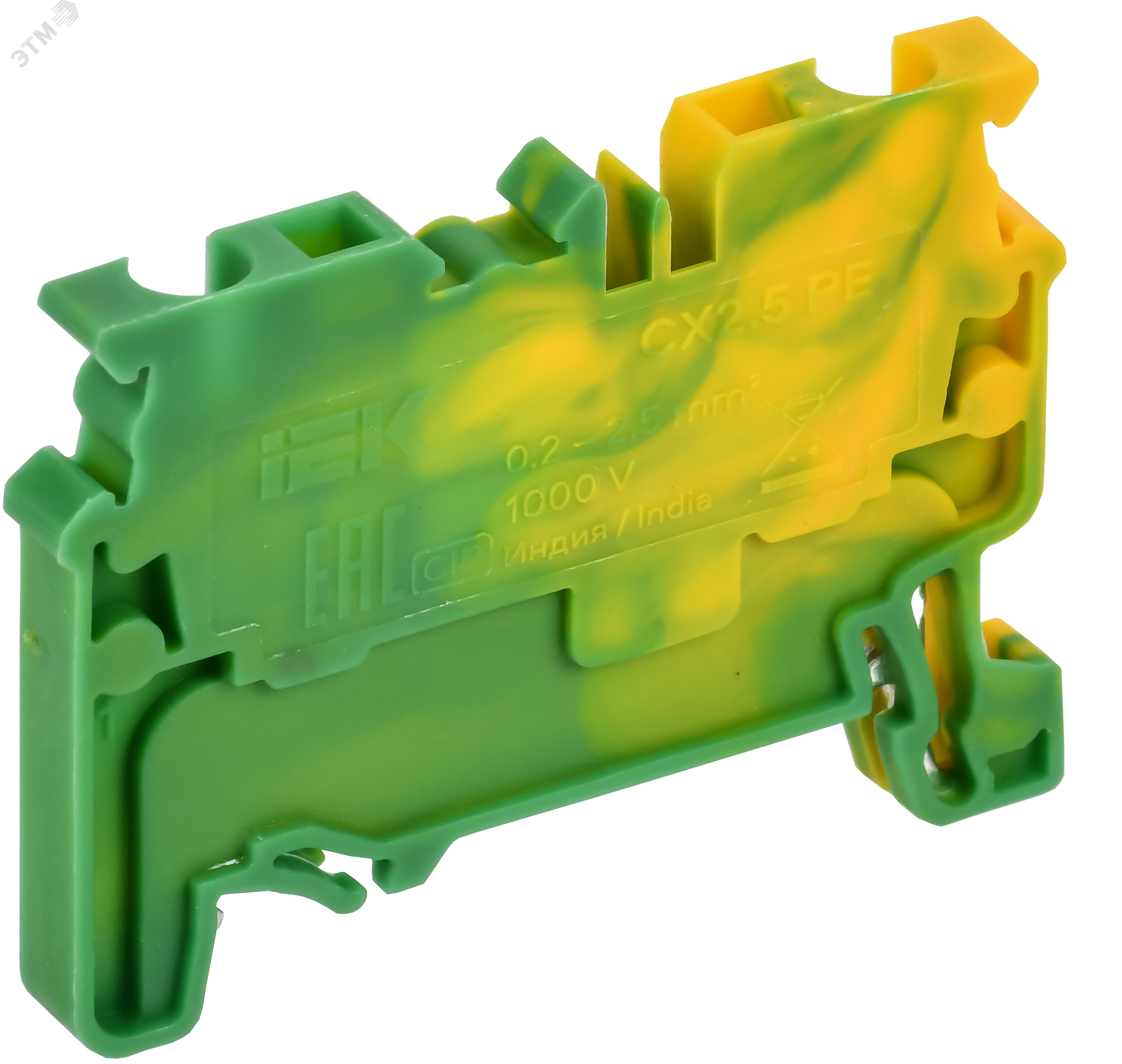 Изображение товара Клемма пружинная CX 2.5 PE IEK серия ARMAFIX проходная заземляющая