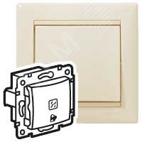 Изображение товара Выключатель 1-клавишный самовозврванный с подсветкой и символом звонка VALENA 12В 10А