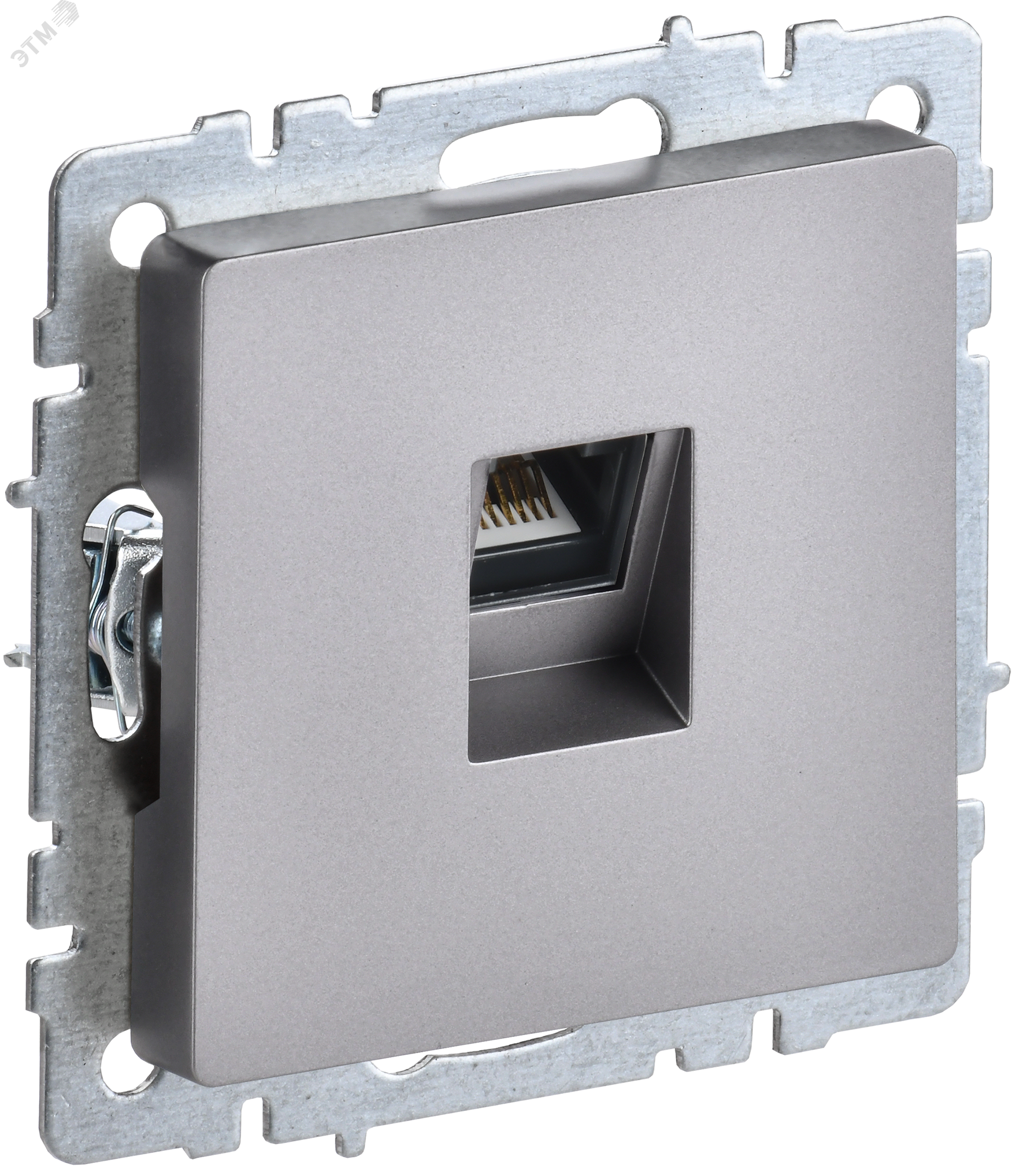 Изображение товара Розетка компьютерная RJ45 кат 5E серия BRITE IEK сталь монтаж скрытый