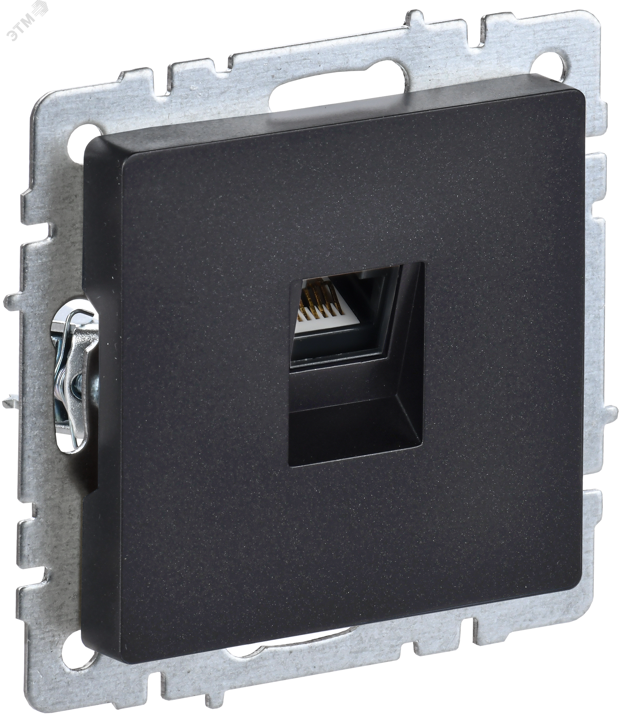 Изображение товара Розетка компьютерная RJ45 серии BRITE от IEK черный IP20