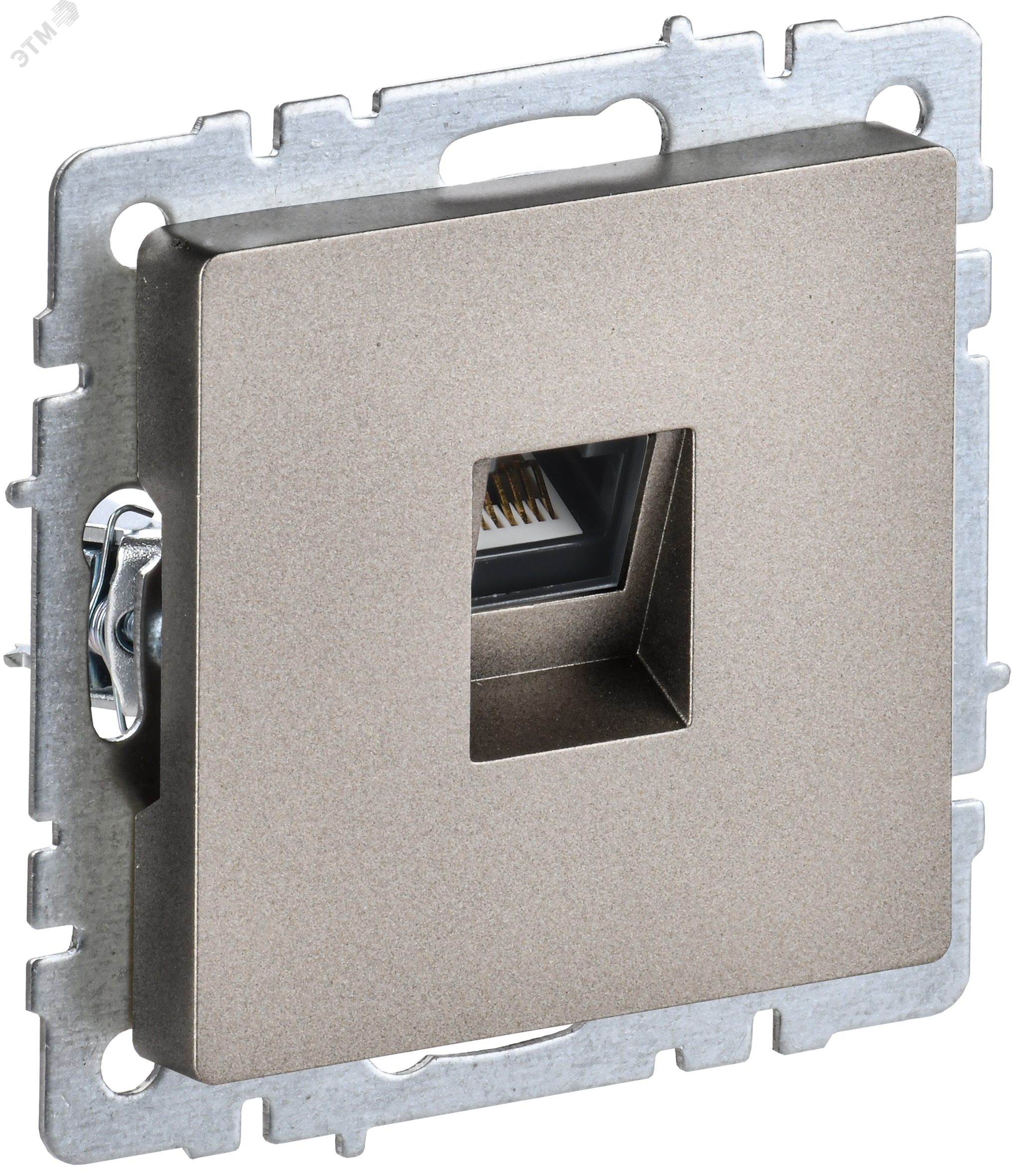 Изображение товара Розетка компьютерная RJ45 серия BRITE IEK скрытый монтаж бронзовая