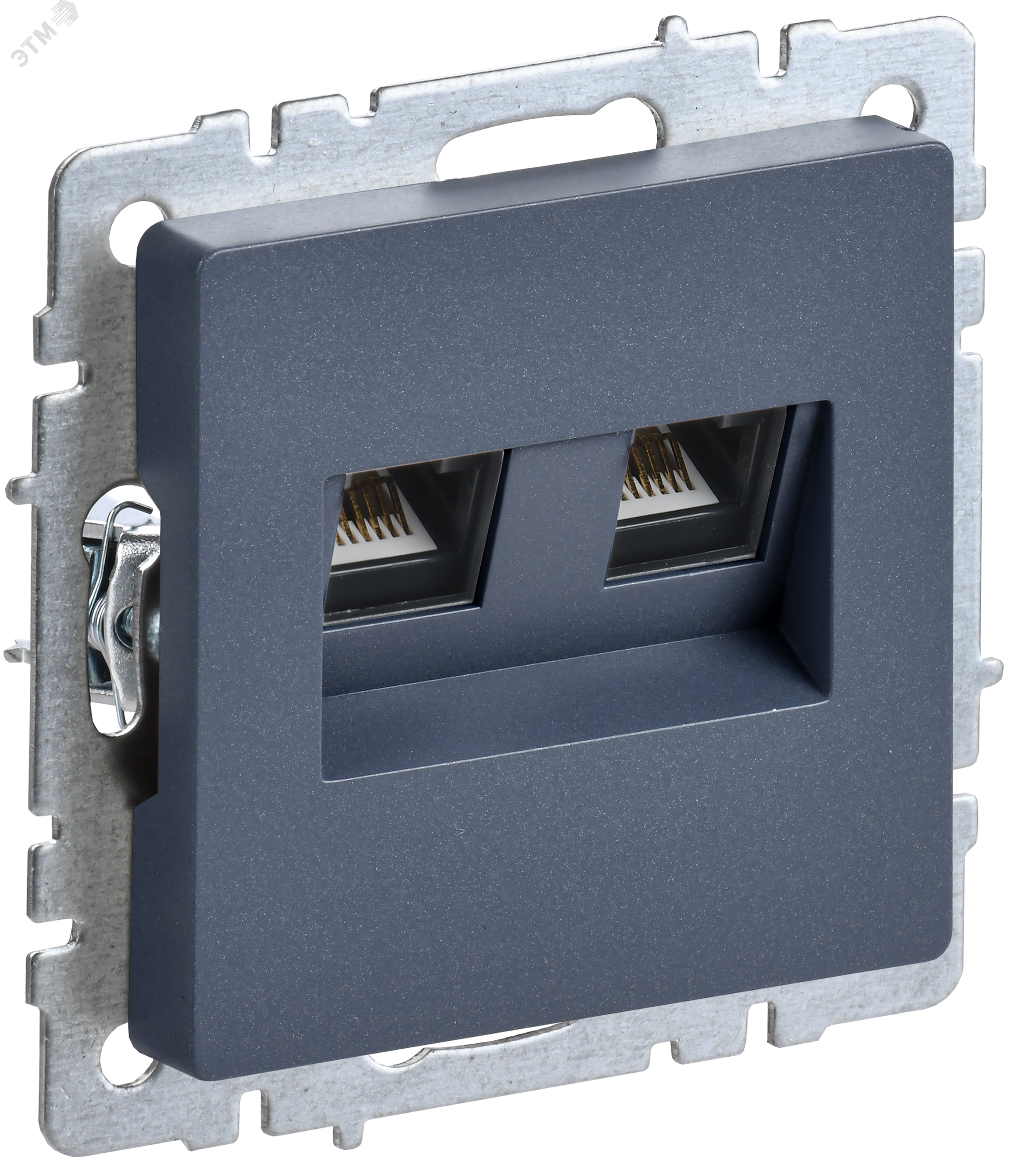 Изображение товара Розетка компьютерная двойная RJ45 серия BRITE IEK, монтаж в распор