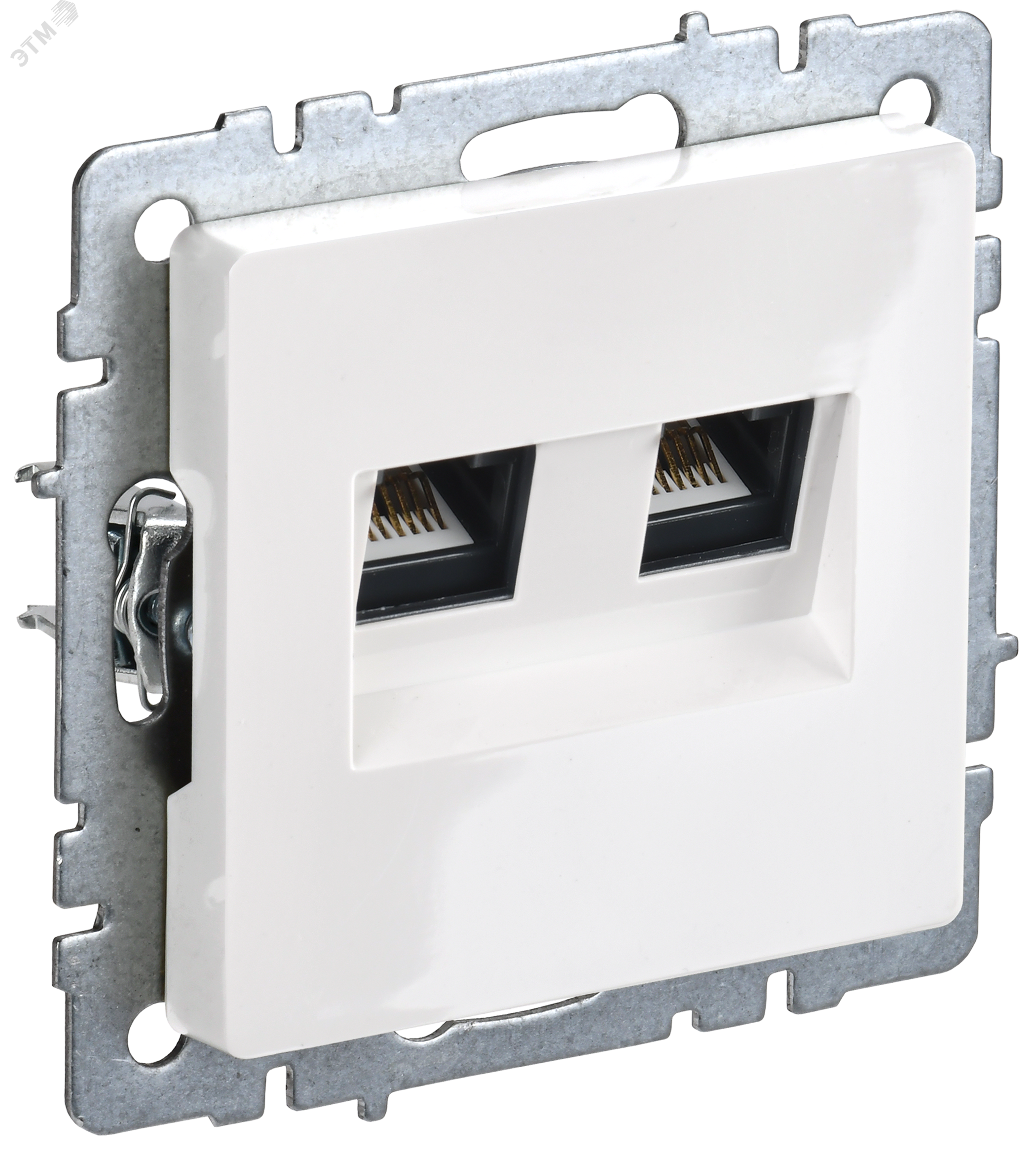 Изображение товара BRITE Розетка двойная RJ11+RJ45 кат.5E РК/Т12-БрБ белый (шт)