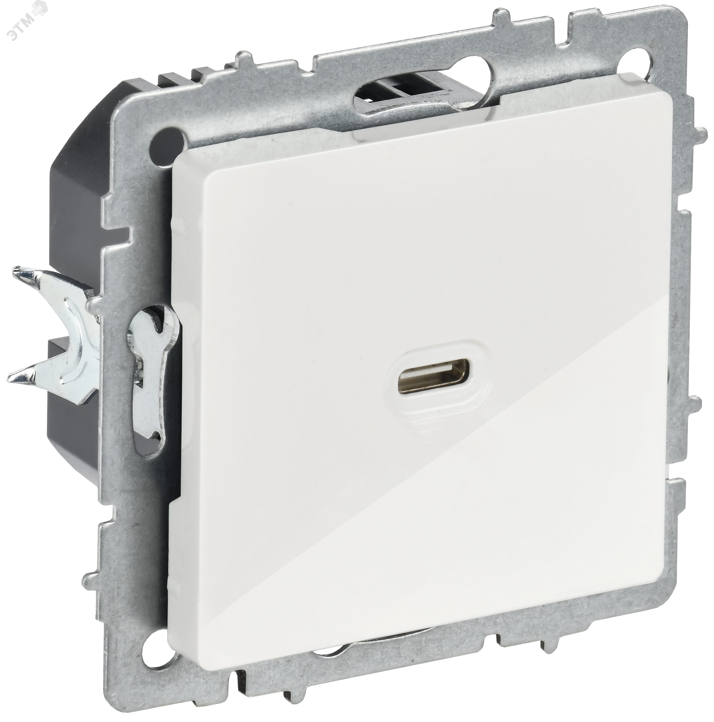 Изображение товара Розетка USB C 65Вт серия BRITE IEK белый высокая мощность скрытый монтаж