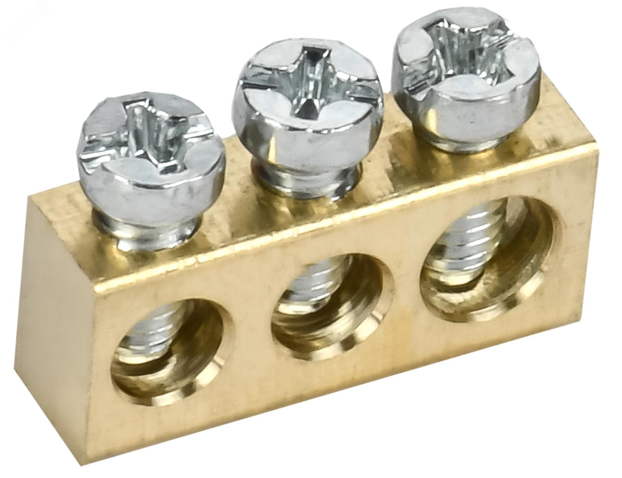 Изображение товара Шина нулевая TEKFOR 6x9 3 отверстия из латуни для пластиковых корпусов