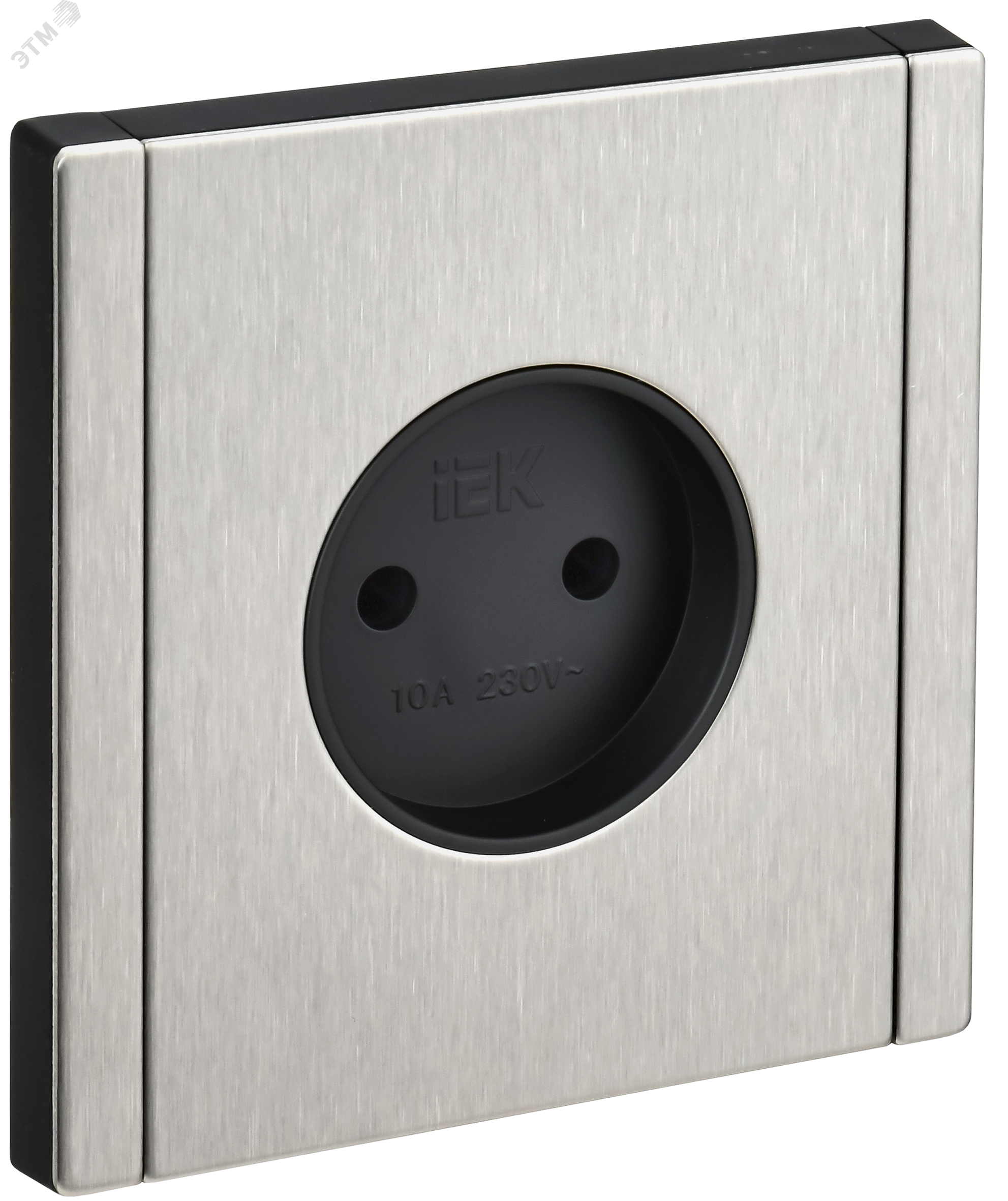 Изображение товара Розетка 1-местная без заземления из металла серии FORTE&PIANO IEK