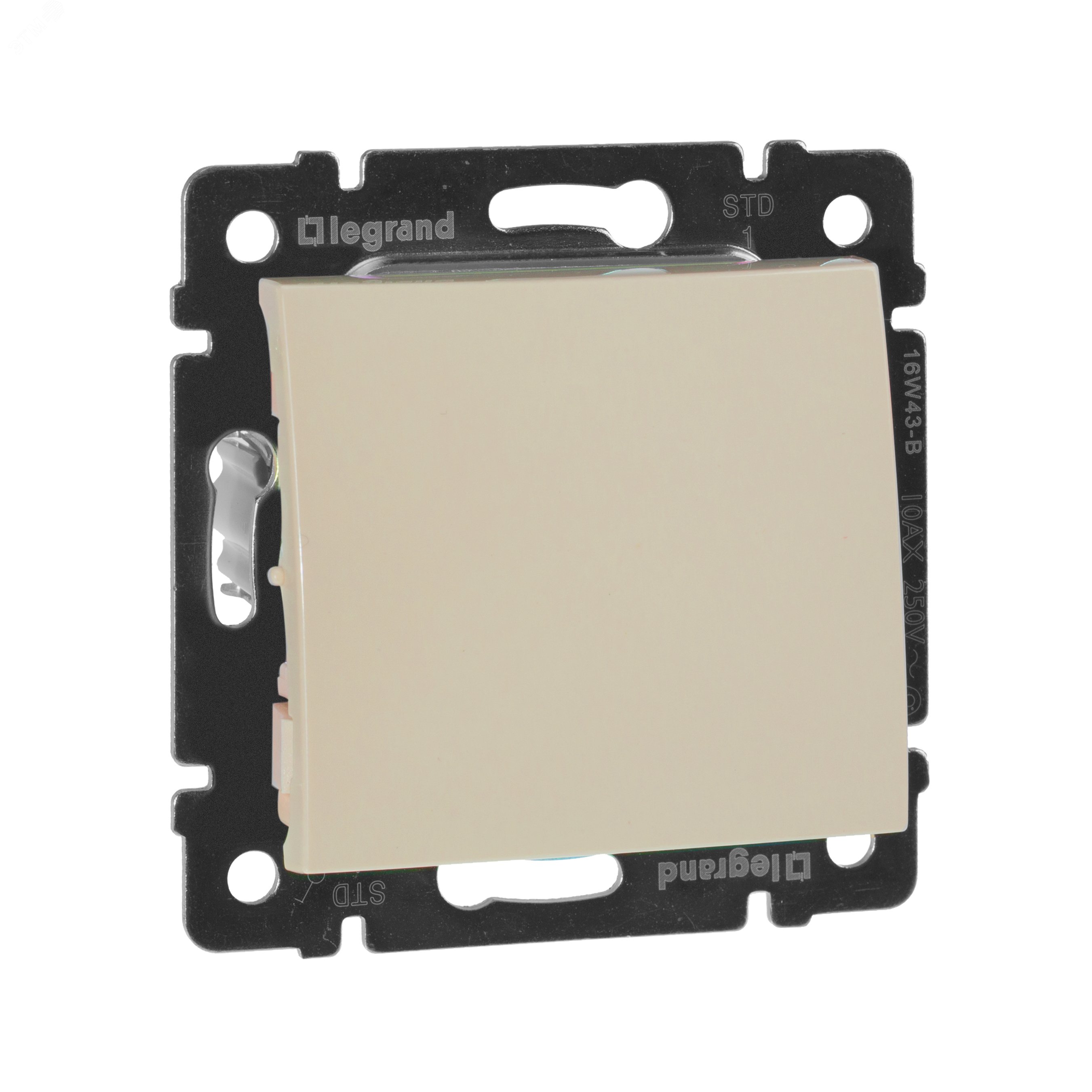 Изображение товара Выключатель 1-клавишный VALENA 10А безвинтовое крепление бежевый Португалия