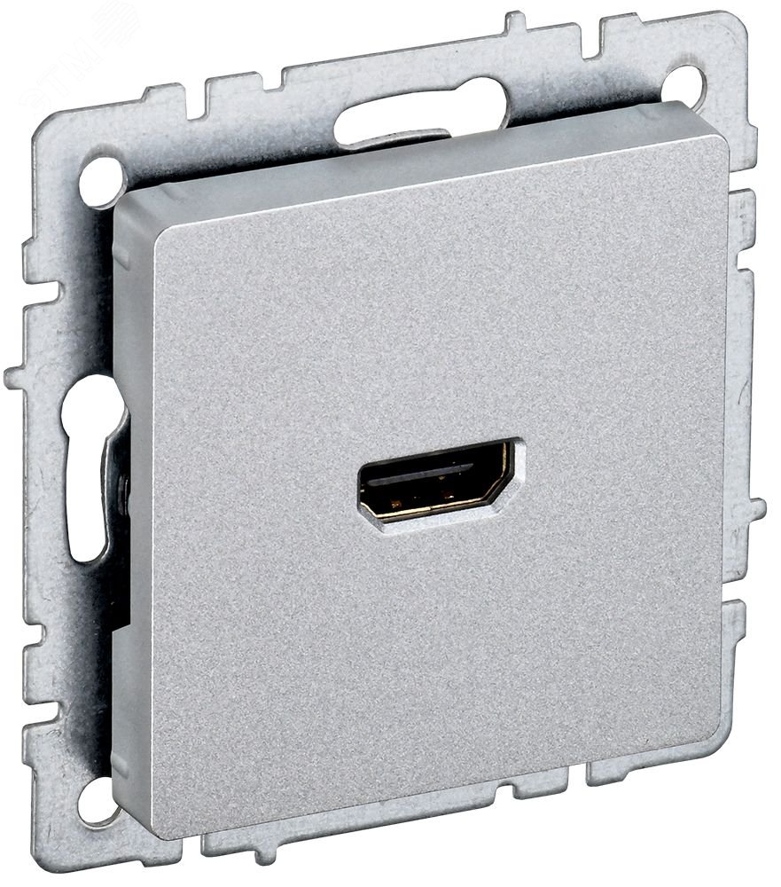 Изображение товара Розетка HDMI из серии BRITE IEK алюминиевая скрытый монтаж