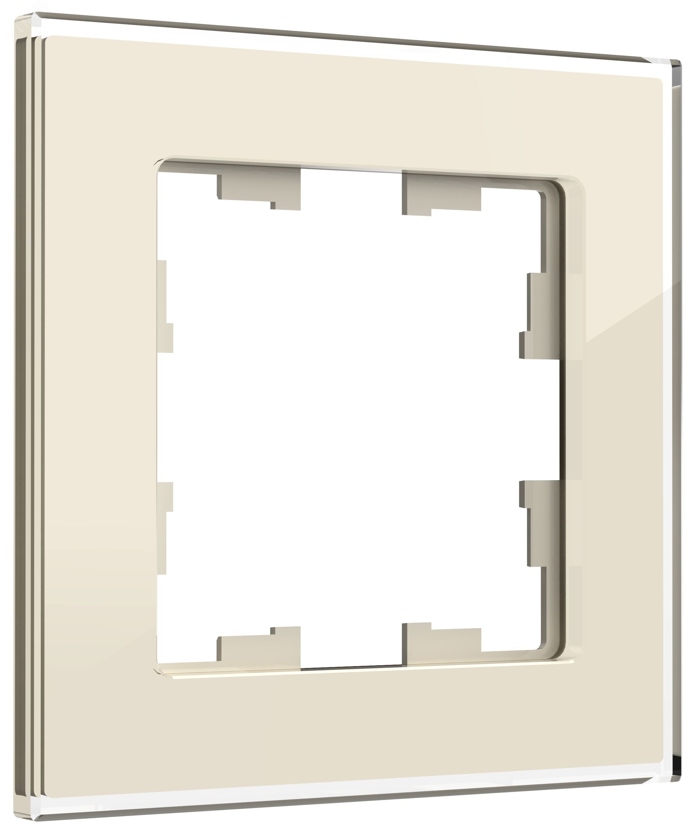 Изображение товара Рамка 1 пост стекло ванильный серия BRITE IEK надежное монтажное решение