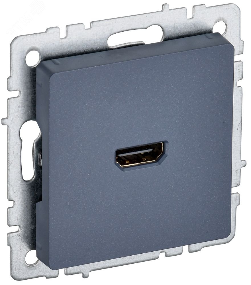 Изображение товара Розетка HDMI серии BRITE IEK с скрытым монтажом Серый IP20