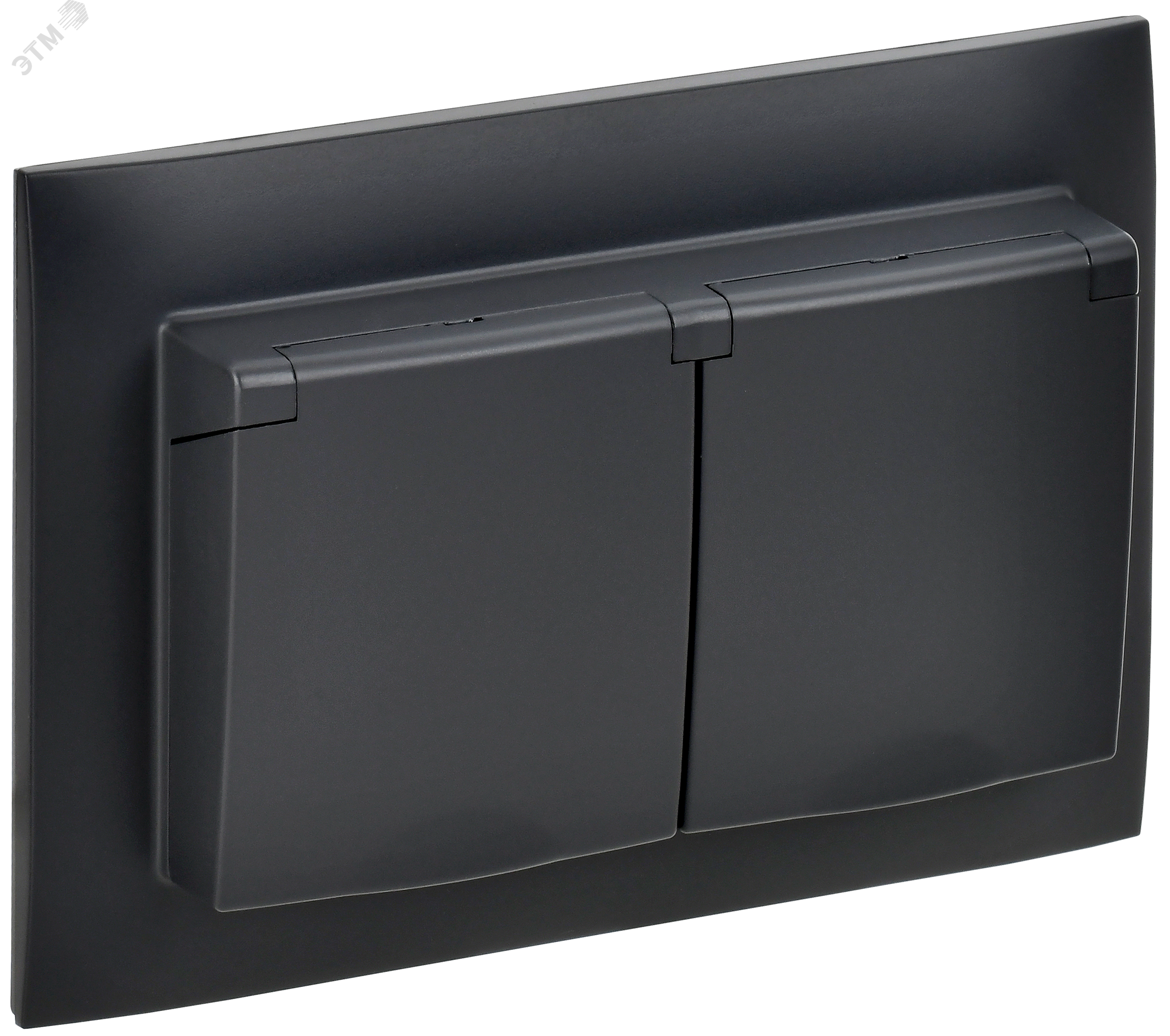 Изображение товара Двойная силовая розетка SKANDY IP44 16А с крышкой и заземлением IEK