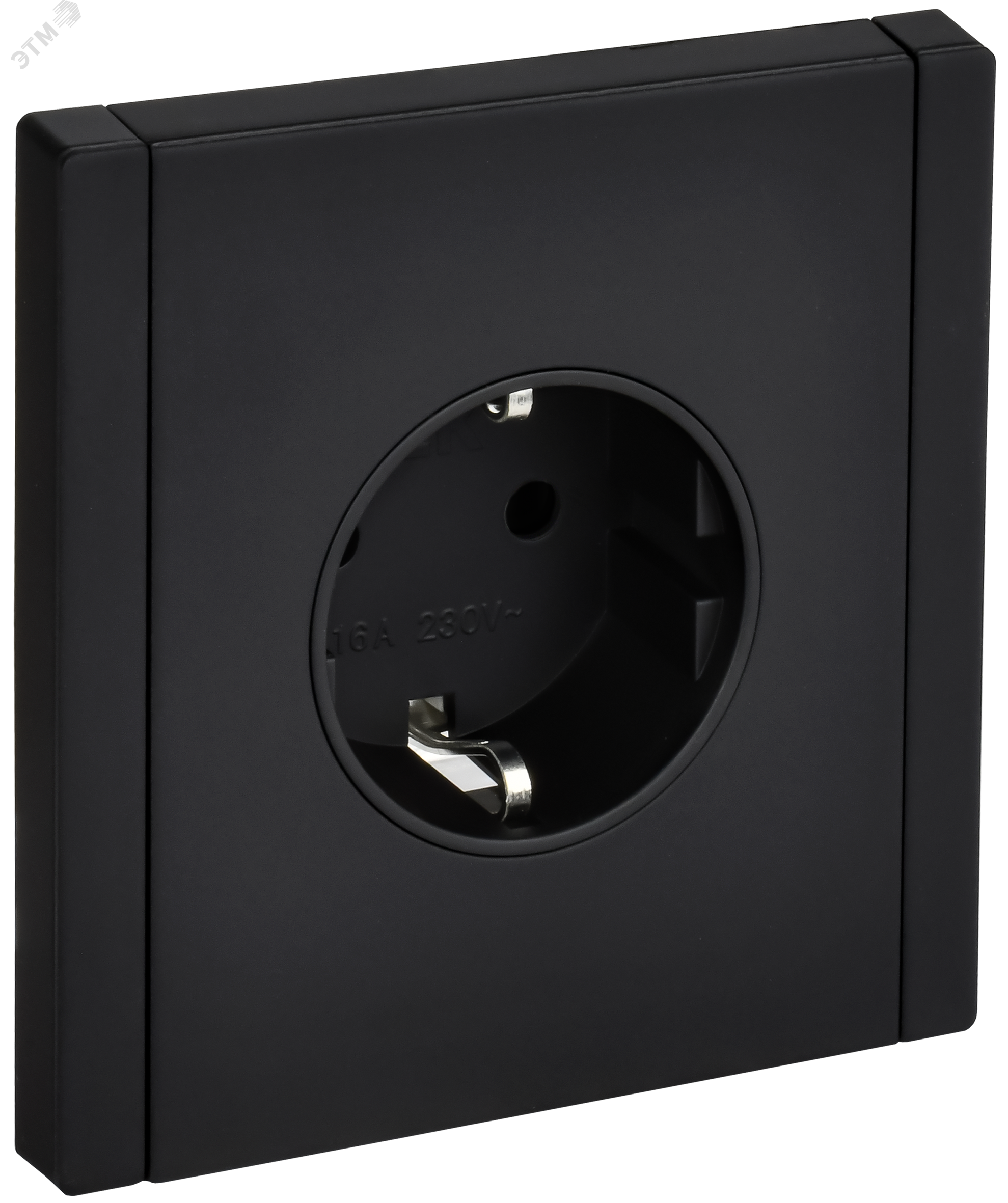 Изображение товара Розетка 1-местная с заземлением из металла IEK FORTE&PIANO черная белая шампань никель