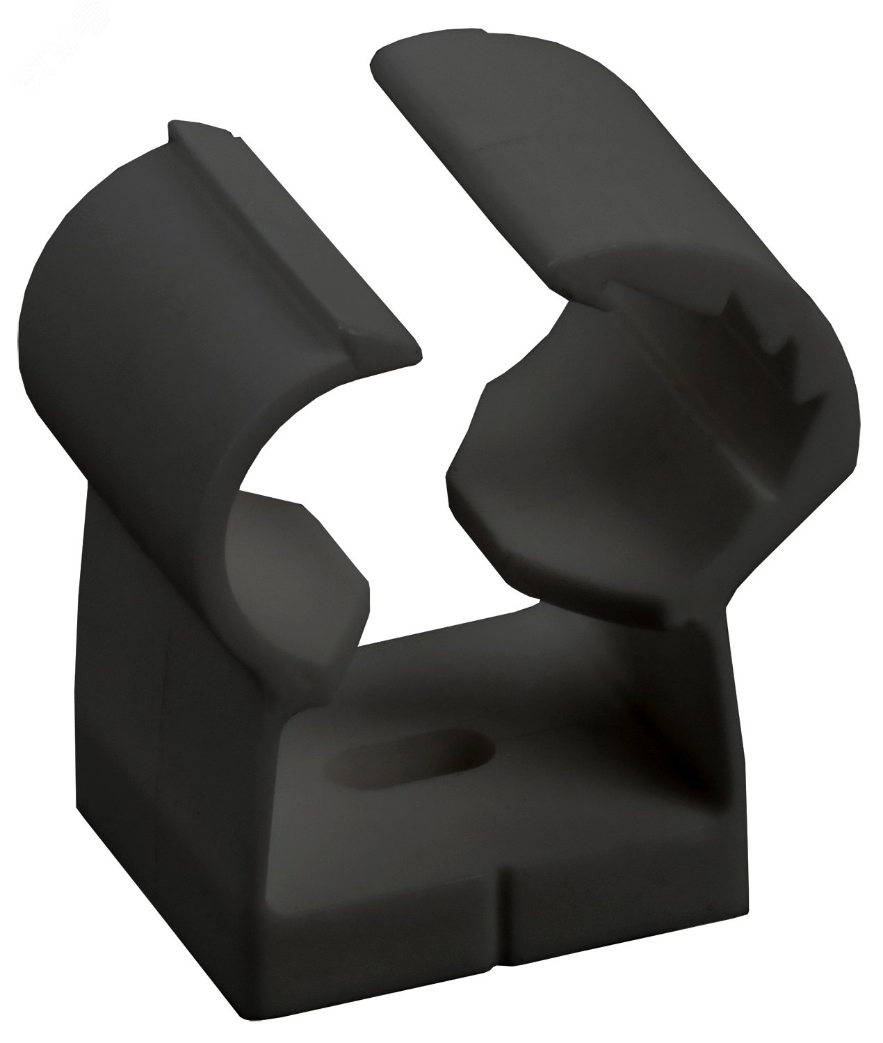 Изображение товара Клипса с фиксатором для гладких труб d=26-32мм черная 18шт IEK