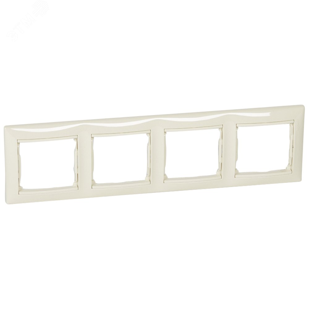 Изображение товара Рамка 4-местная для розеток и выключателей VALENA, бежевый, IP20