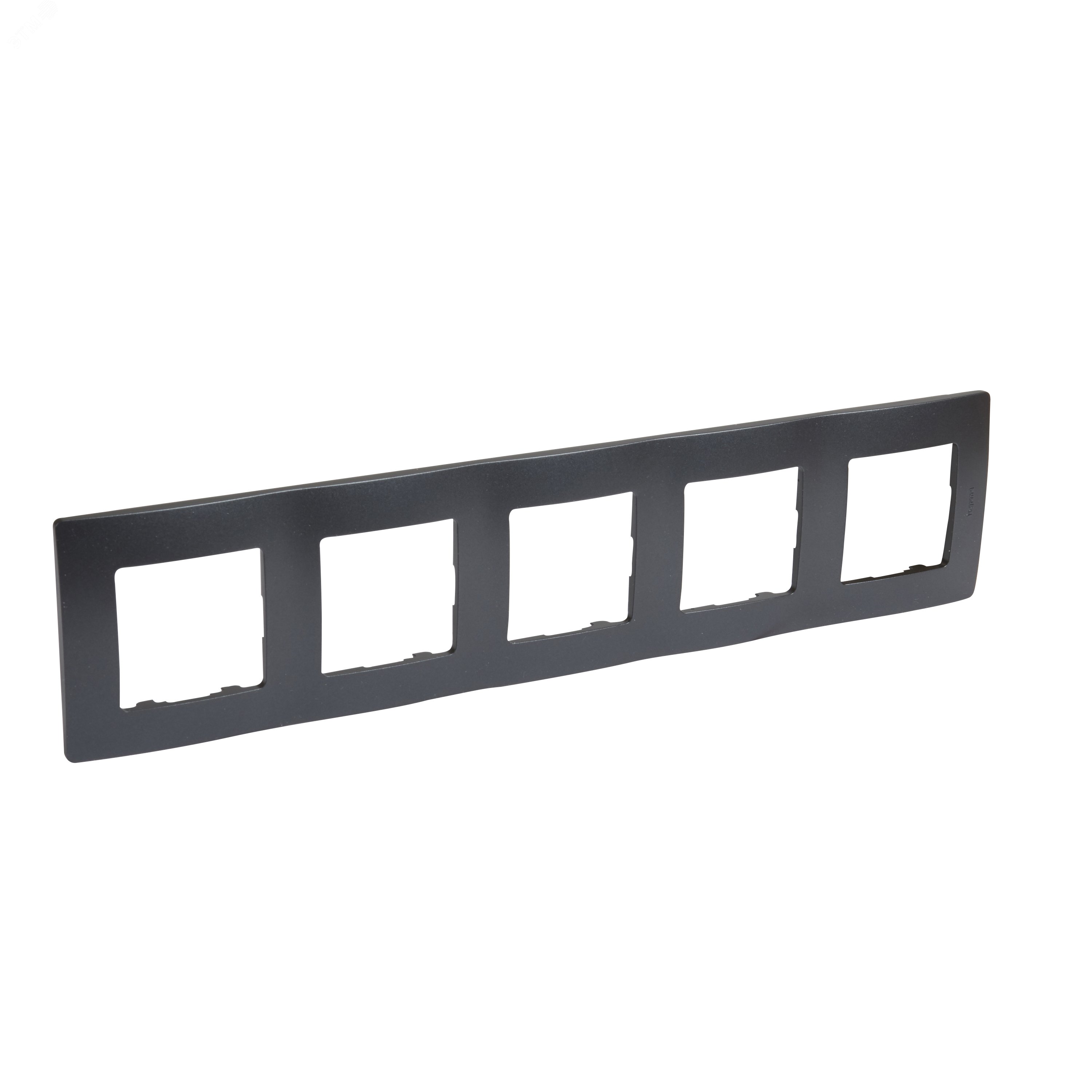 Изображение товара Рамка 5-местная антрацит ETIKA для розеток и выключателей