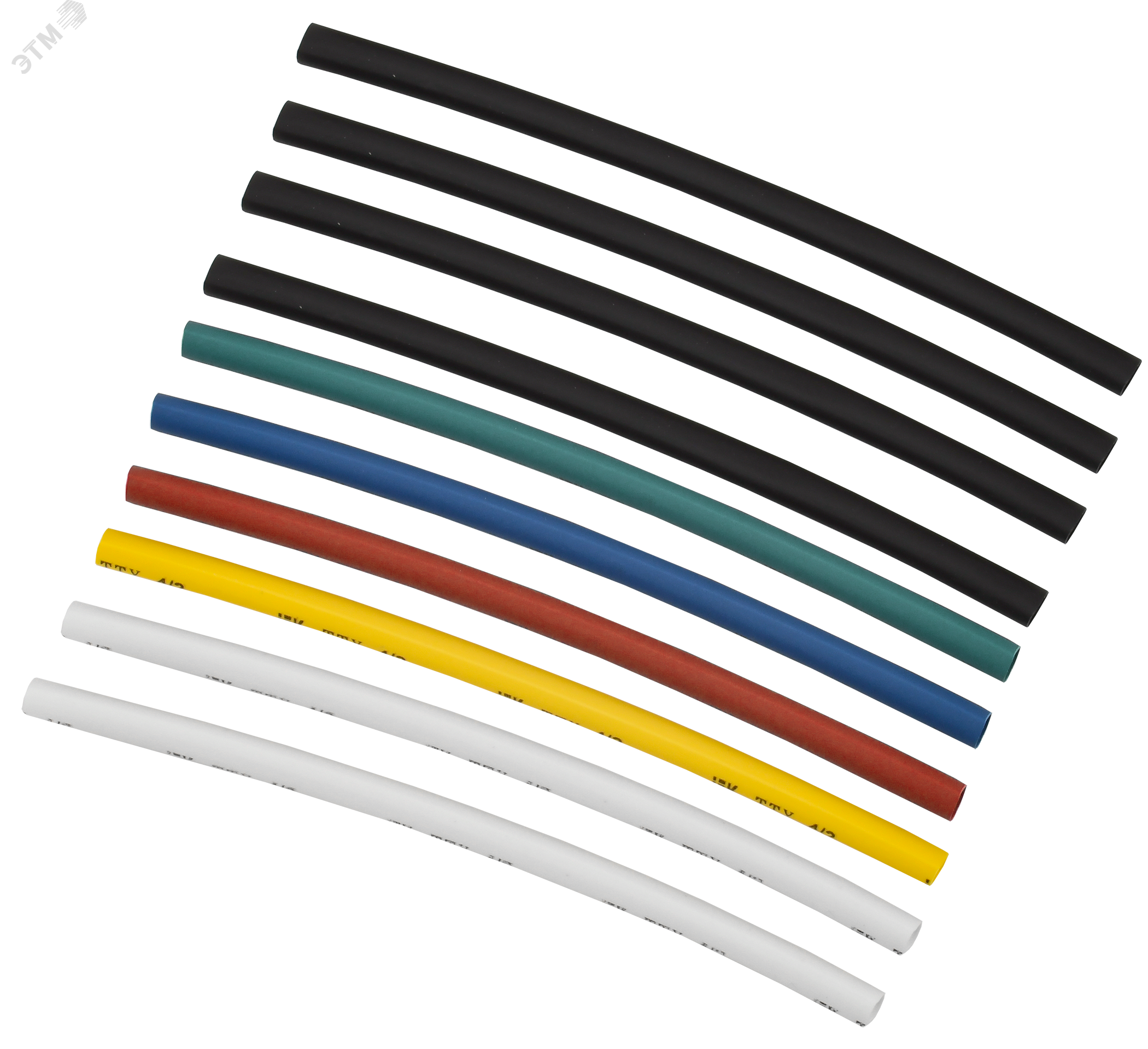 Изображение товара Набор термоусадочных трубок IEK 4/2 10x10см разноцветные для электромонтажа