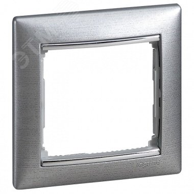 Изображение товара Рамка 1местная алюминий матовый VALENA DIY для розеток и выключателей