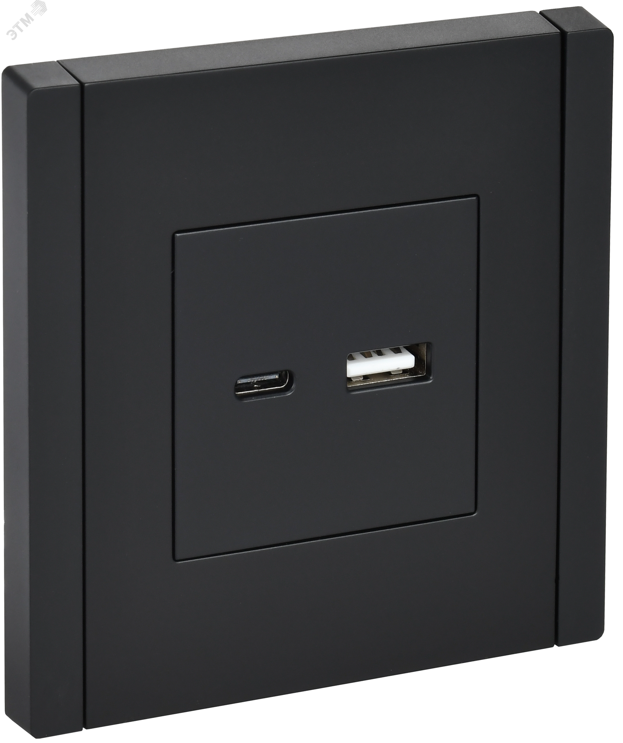 Изображение товара Розетка USB A+C для дома и офиса с прочным корпусом черная FORTE&PIANO IEK FP150