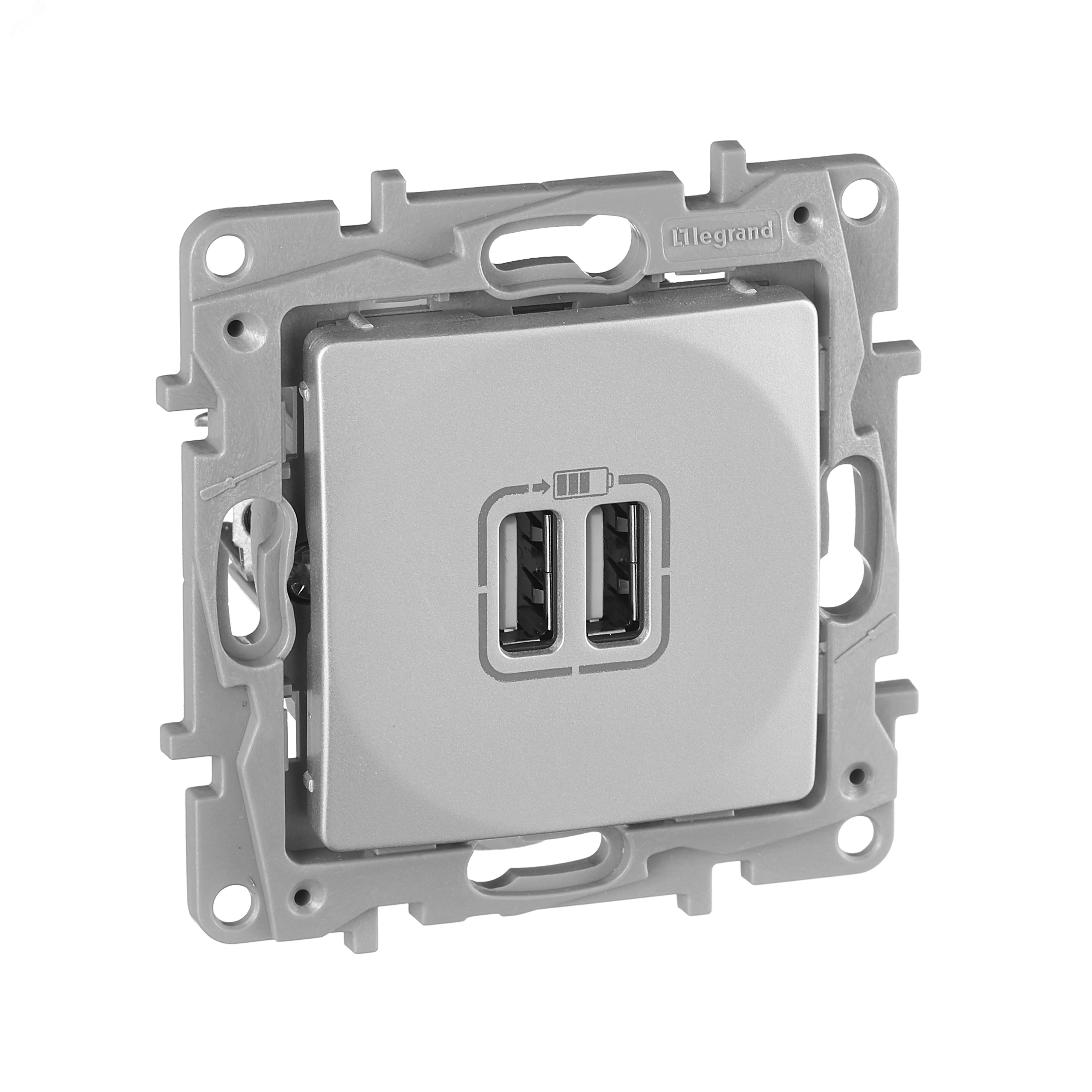 Изображение товара Зарядное устройство ETIKA USB A+A 15Вт алюминий для смартфонов и планшетов