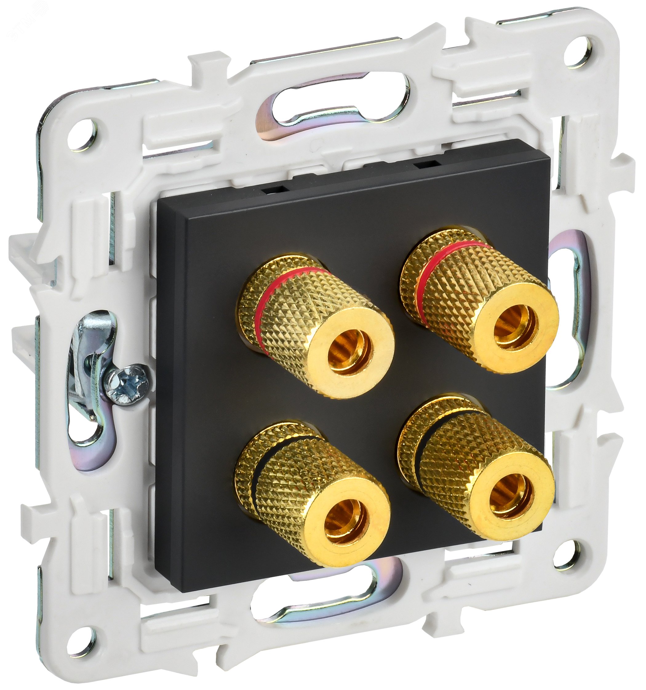 Изображение товара Аудиорозетка 4-местная SKANDY SK-A01Bl черная IEK