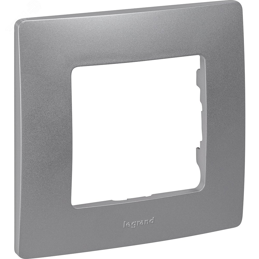 Изображение товара Рамка 1-местная алюминий ETIKA для розеток и выключателей