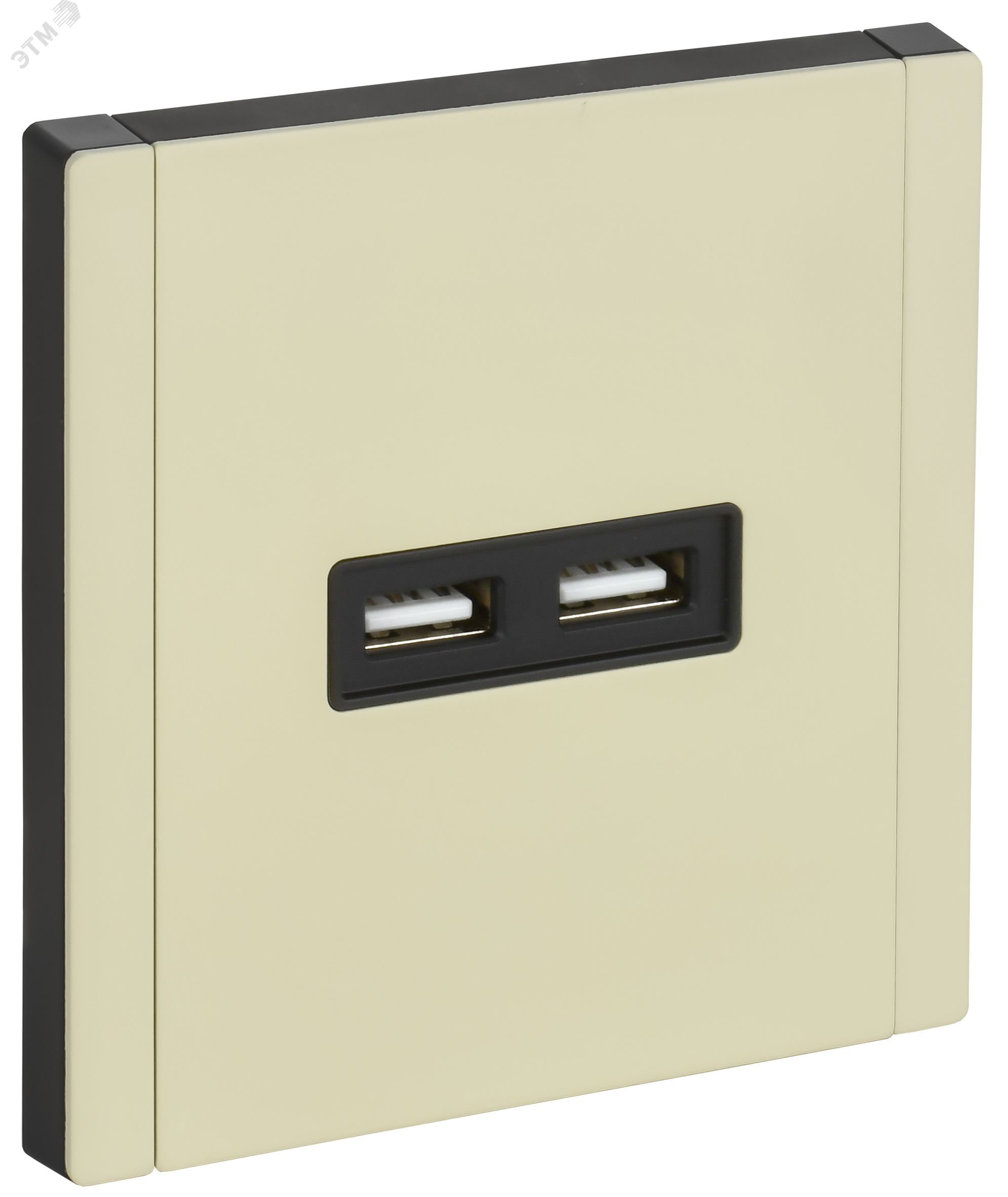 Изображение товара Розетка USB A+A 3,1А IEK FORTE&PIANO FP849M из металла для элитных интерьеров