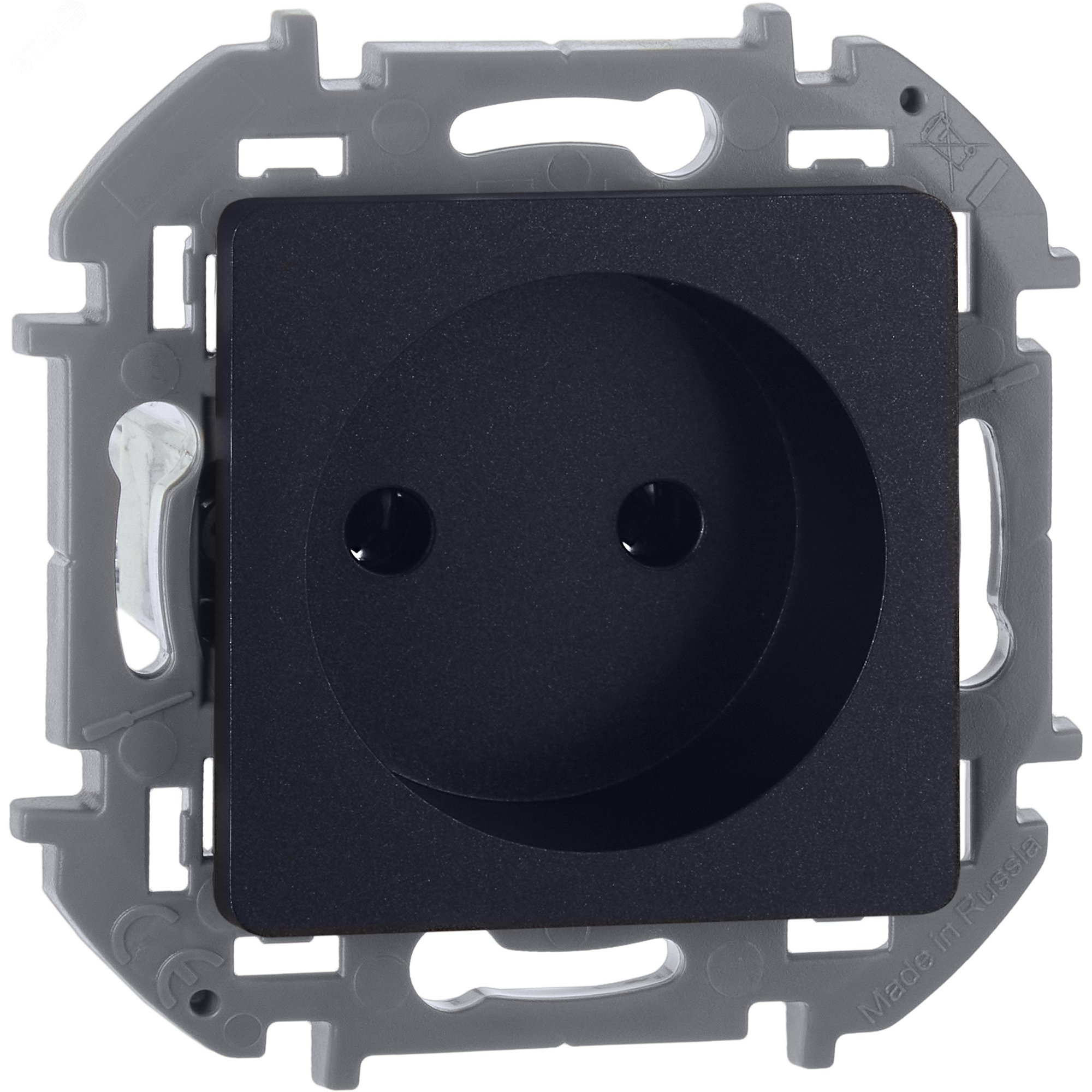 Изображение товара Розетка без заземления для скрытого монтажа Inspiria антрацит 16А IP20