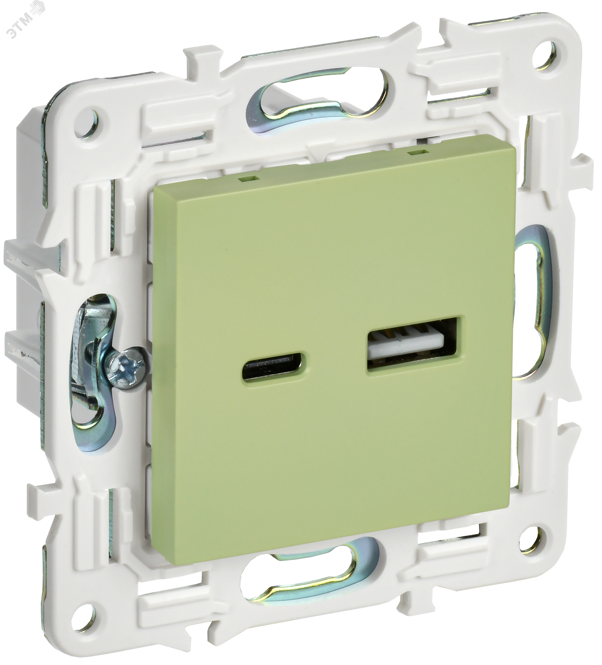 Изображение товара SKANDY Розетка USB A+C 3,1А SK-R14G мятный IEK (шт)