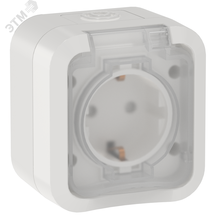 Изображение товара Розетка 1-местная заземляющим контактом IP55 белая IEK TS320