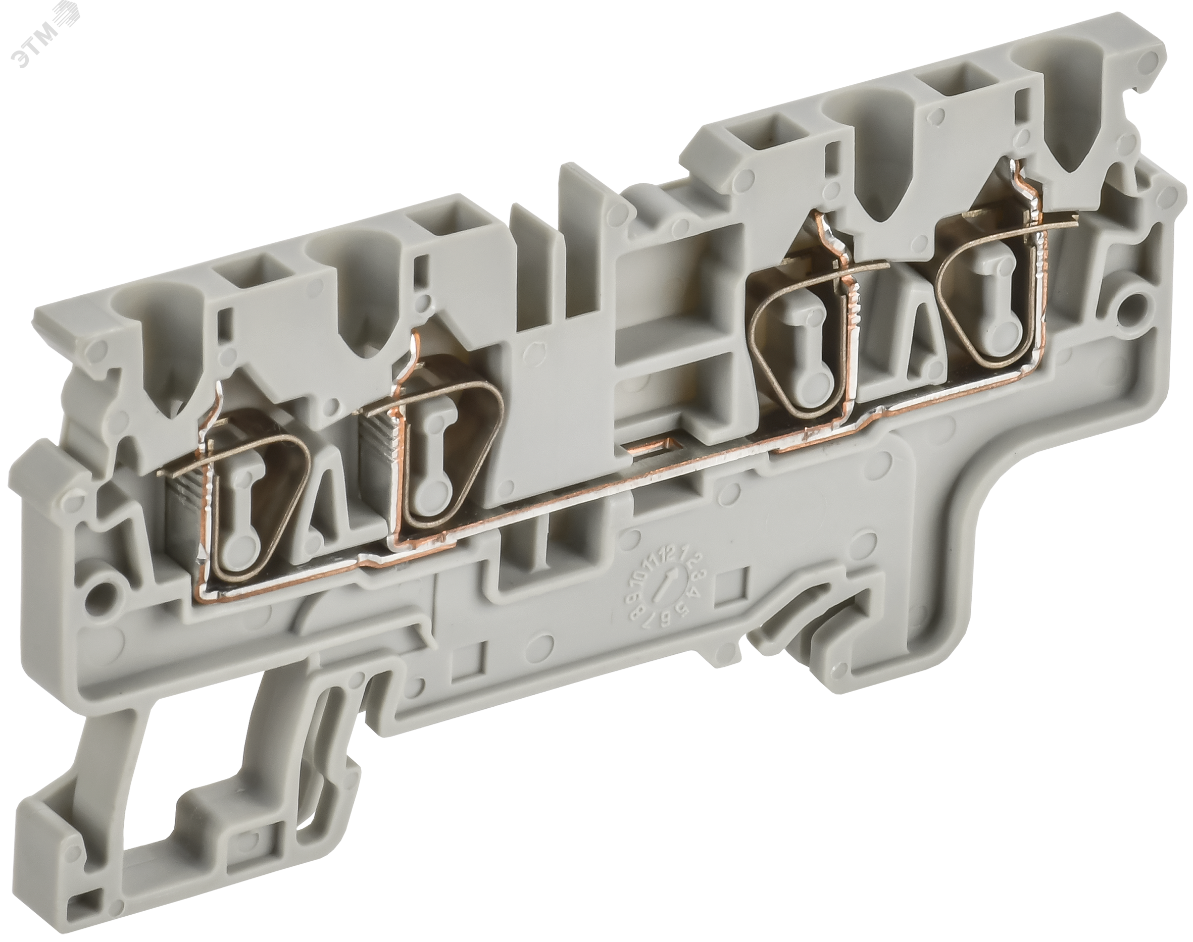 Изображение товара Пружинная клемма CX4 IEK серия ARMAFIX для проводов 0.2-2.5 мм2 4 контакта серый