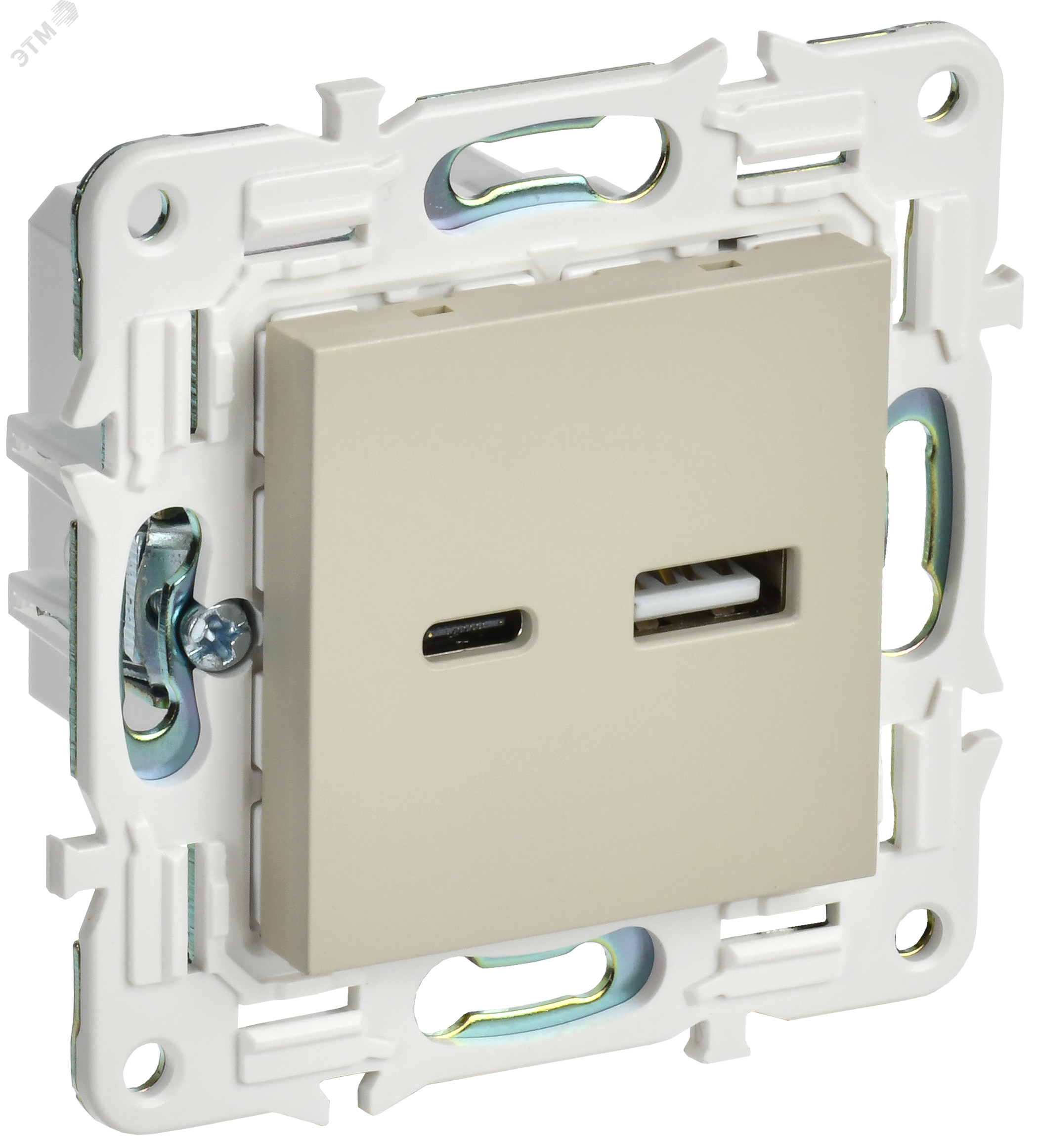 Изображение товара SKANDY Розетка USB A+C 18Вт SK-R13B бежевый IEK