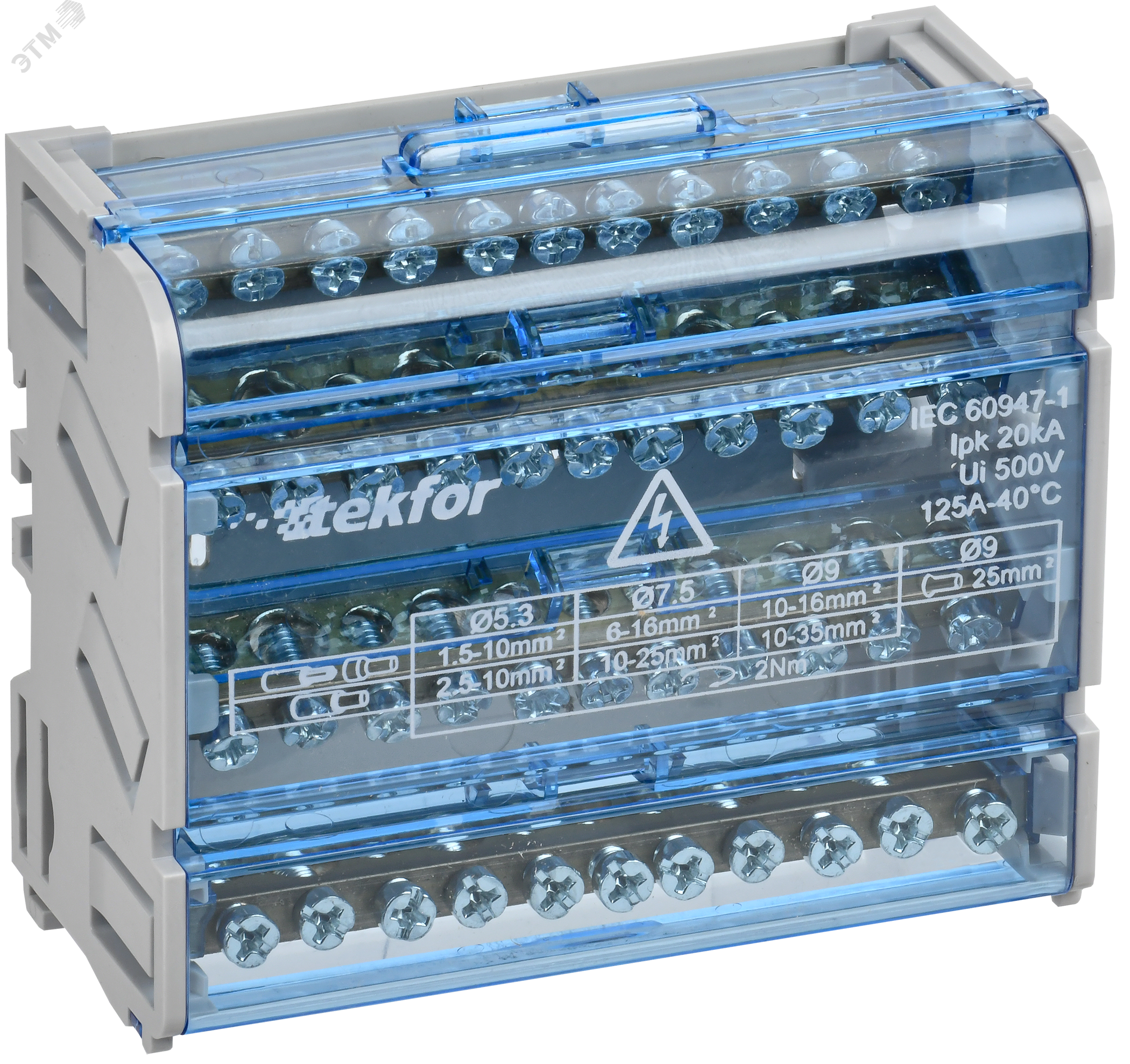 Изображение товара TEKFOR Шины на DIN-рейку (кросс-модуль) ШНК 4х11 3L+PEN IEK (шт)