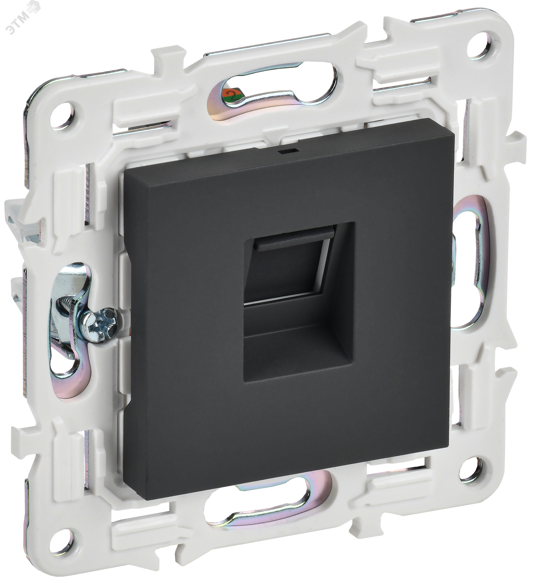 Изображение товара Розетка для Ethernet RJ45 SKANDY IEK графит прочная монтаж заподлицо
