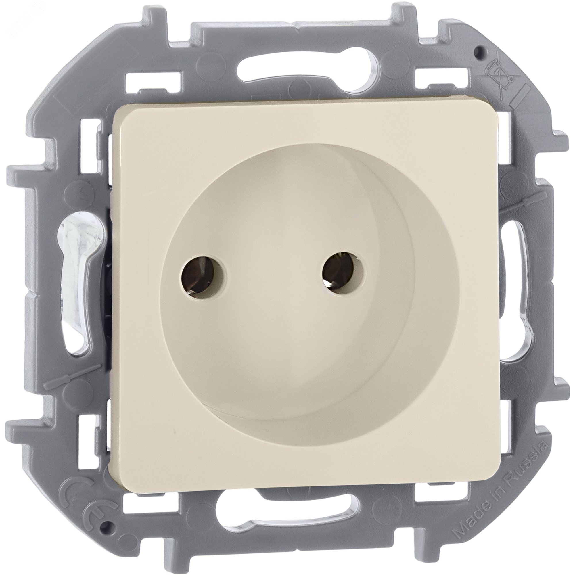 Изображение товара Розетка 1-местная без заземления слоновая кость 16А Inspiria