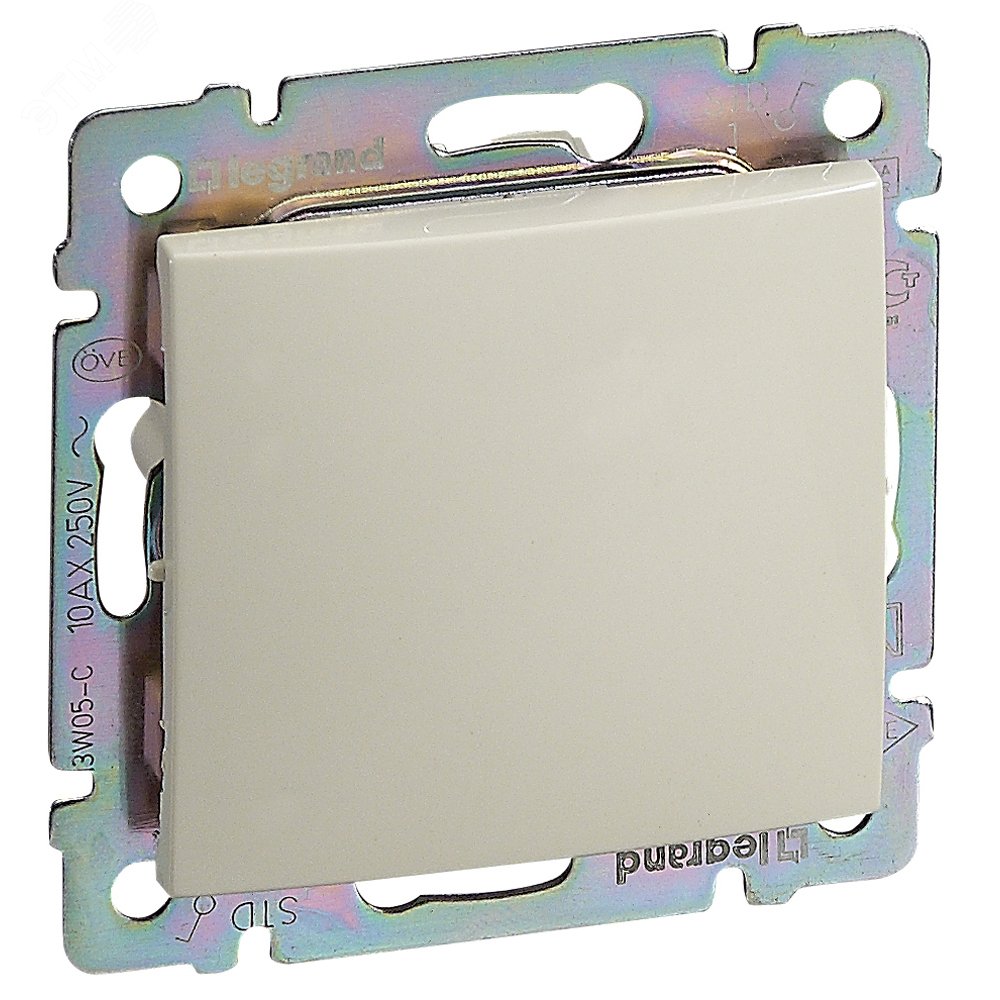 Изображение товара Выключатель одноклавишный проходной схема 6 10А слоновая кость VALENA DIY