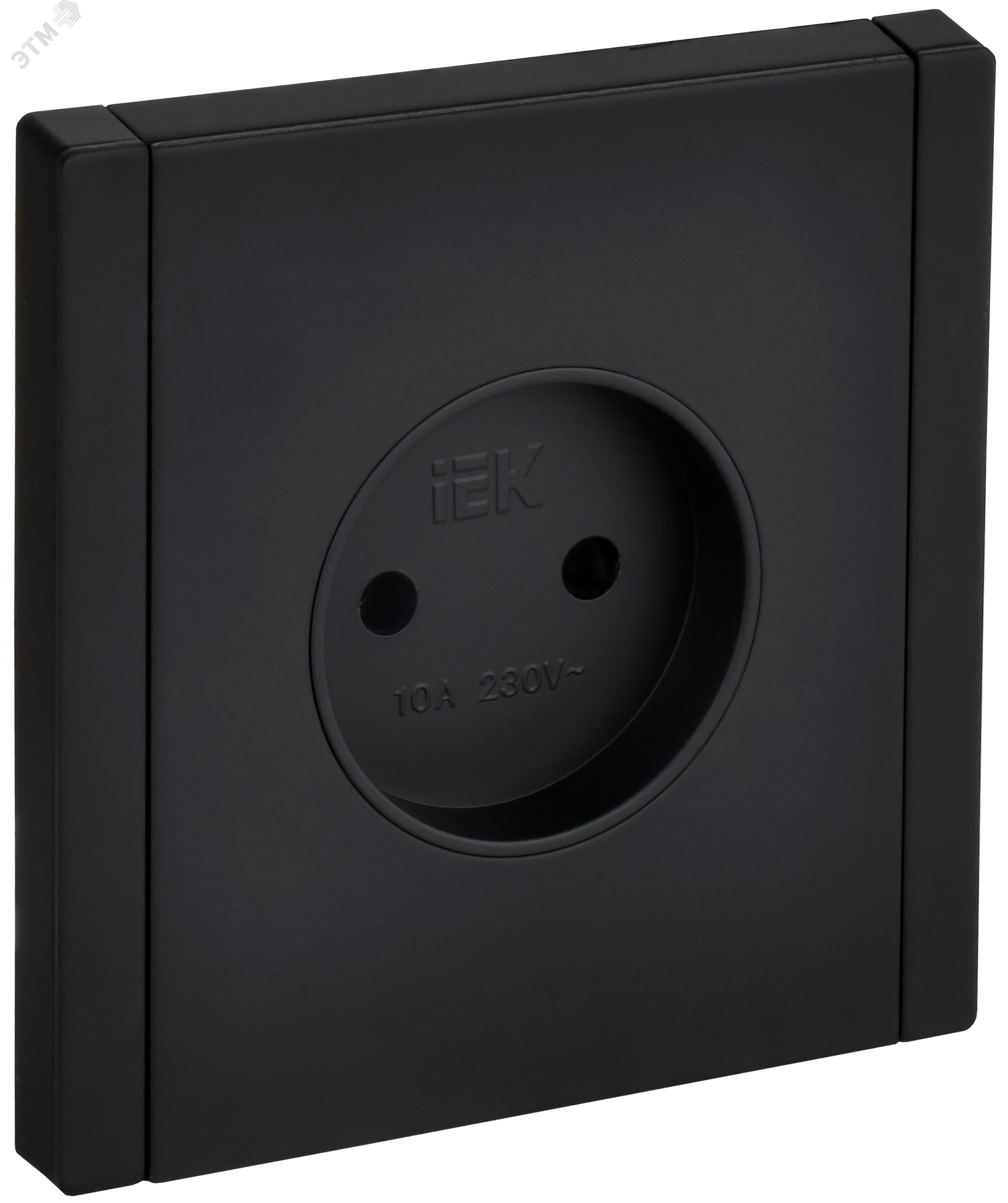 Изображение товара Розетка 1-местная без заземления без защитных шторок IEK FORTE&PIANO 10А черная
