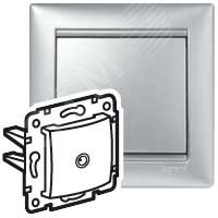 Изображение товара Розетка TV проходная алюминиевая VALENA IEK для схем соединения