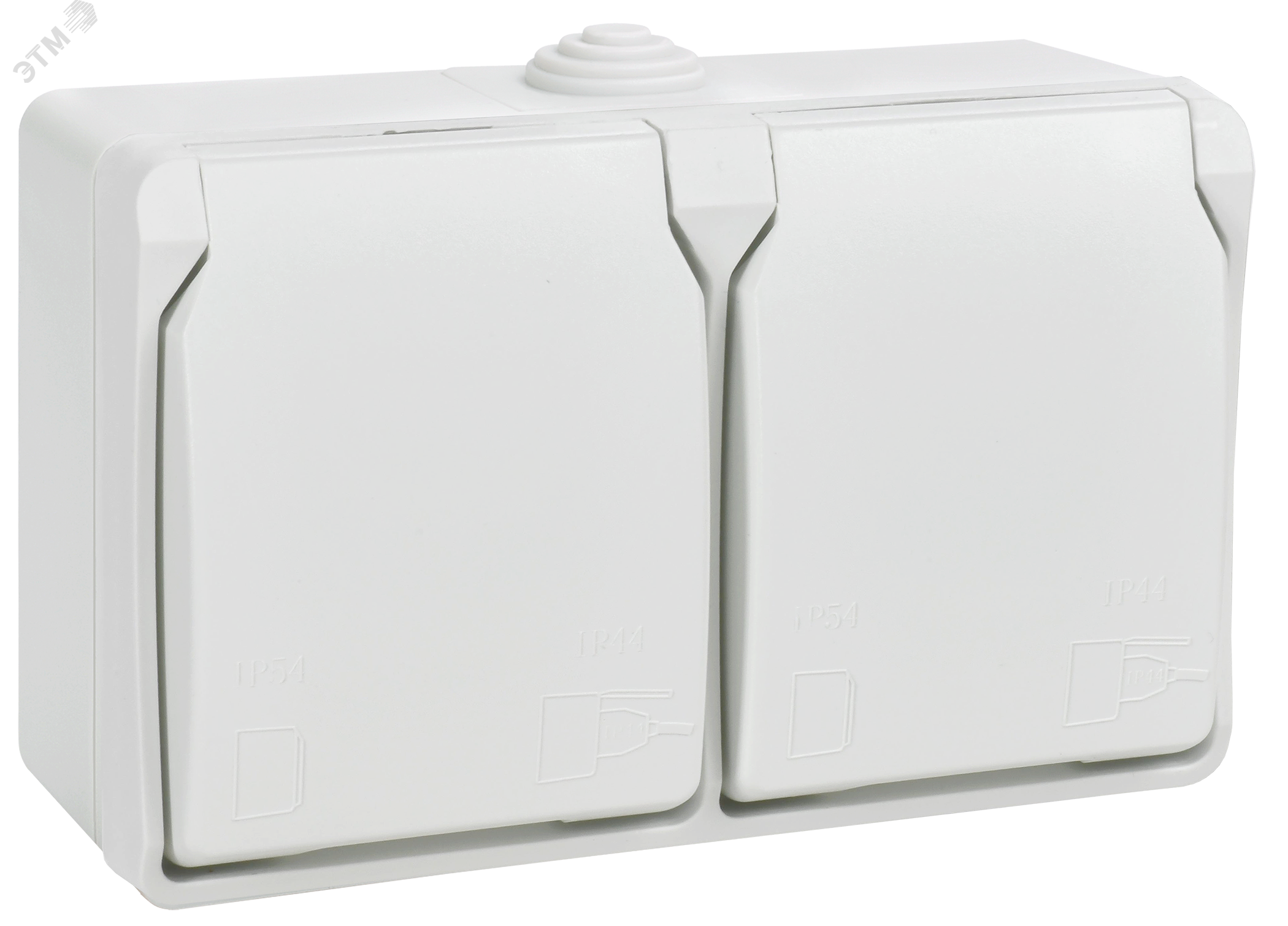 Изображение товара FORS 2-местная розетка с заземлением для открытой установки 16А IP54