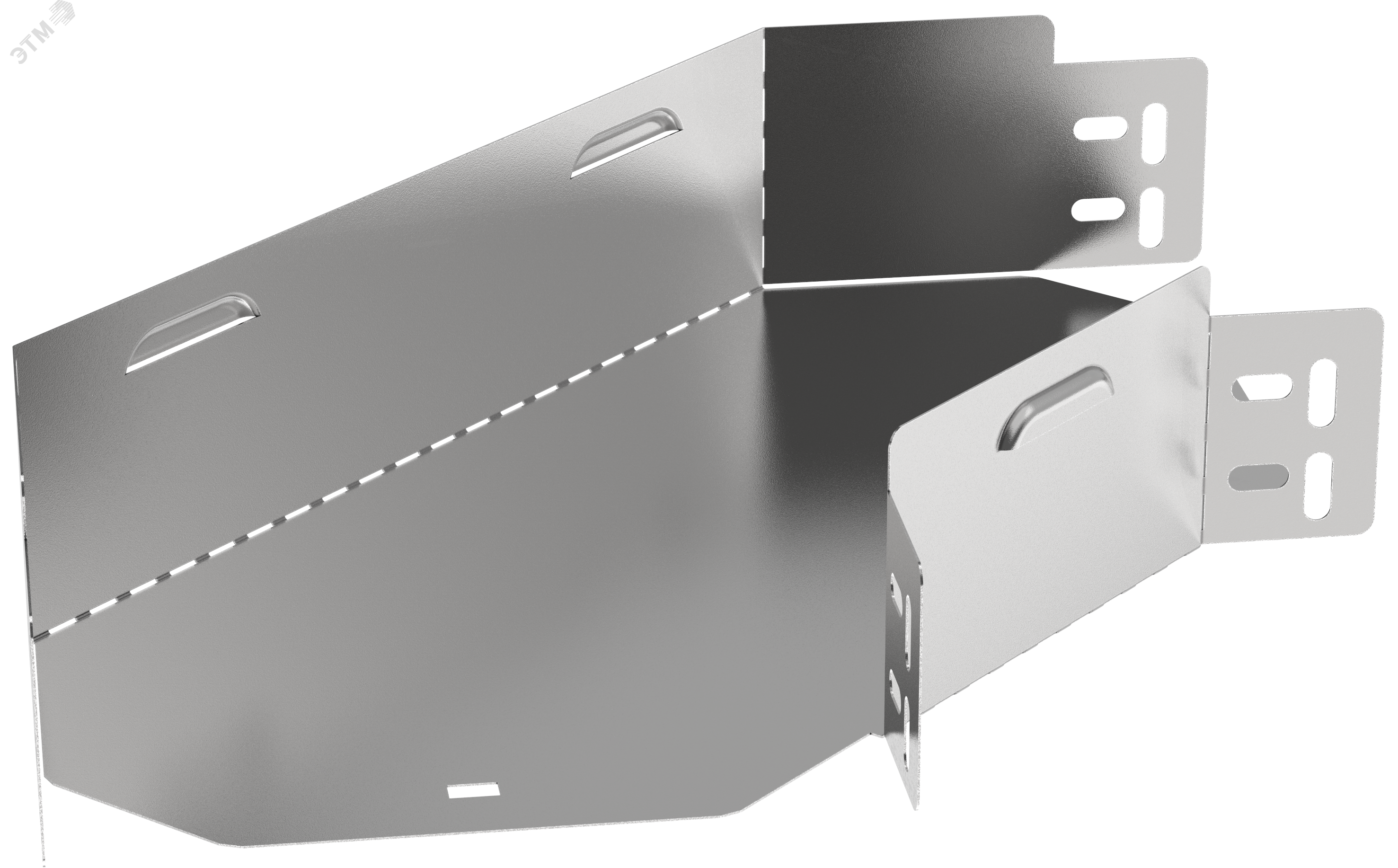 Изображение товара Поворот ESCA 3 90 градусов 80х200-0,6 из оцинкованной стали для кабельных лотков