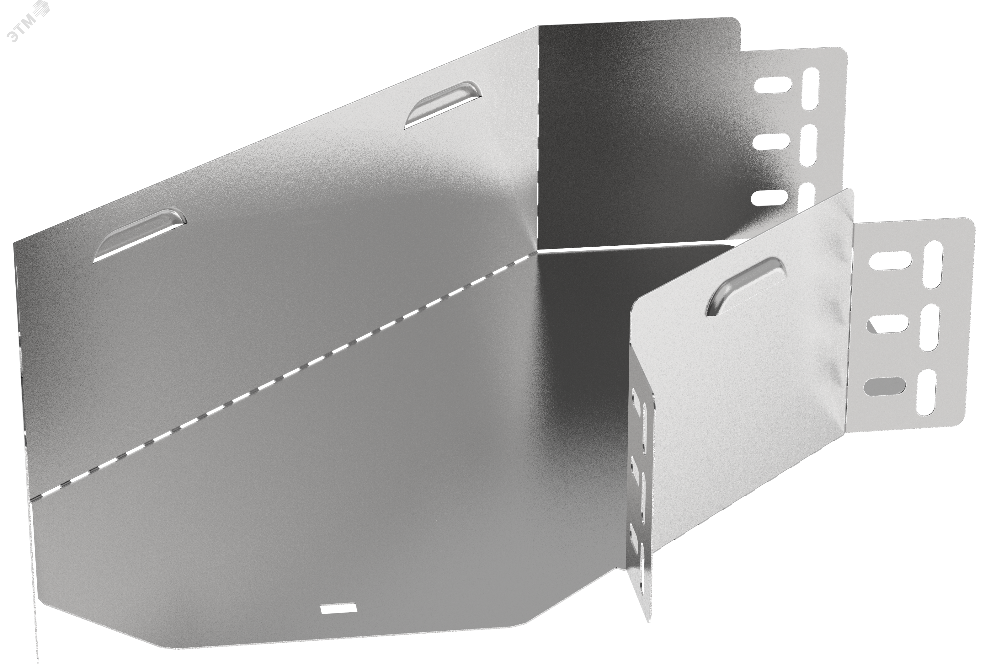 Изображение товара Поворот ESCA 3 90 градусов 100х200 0,6 мм оцинкованный для кабельных лотков