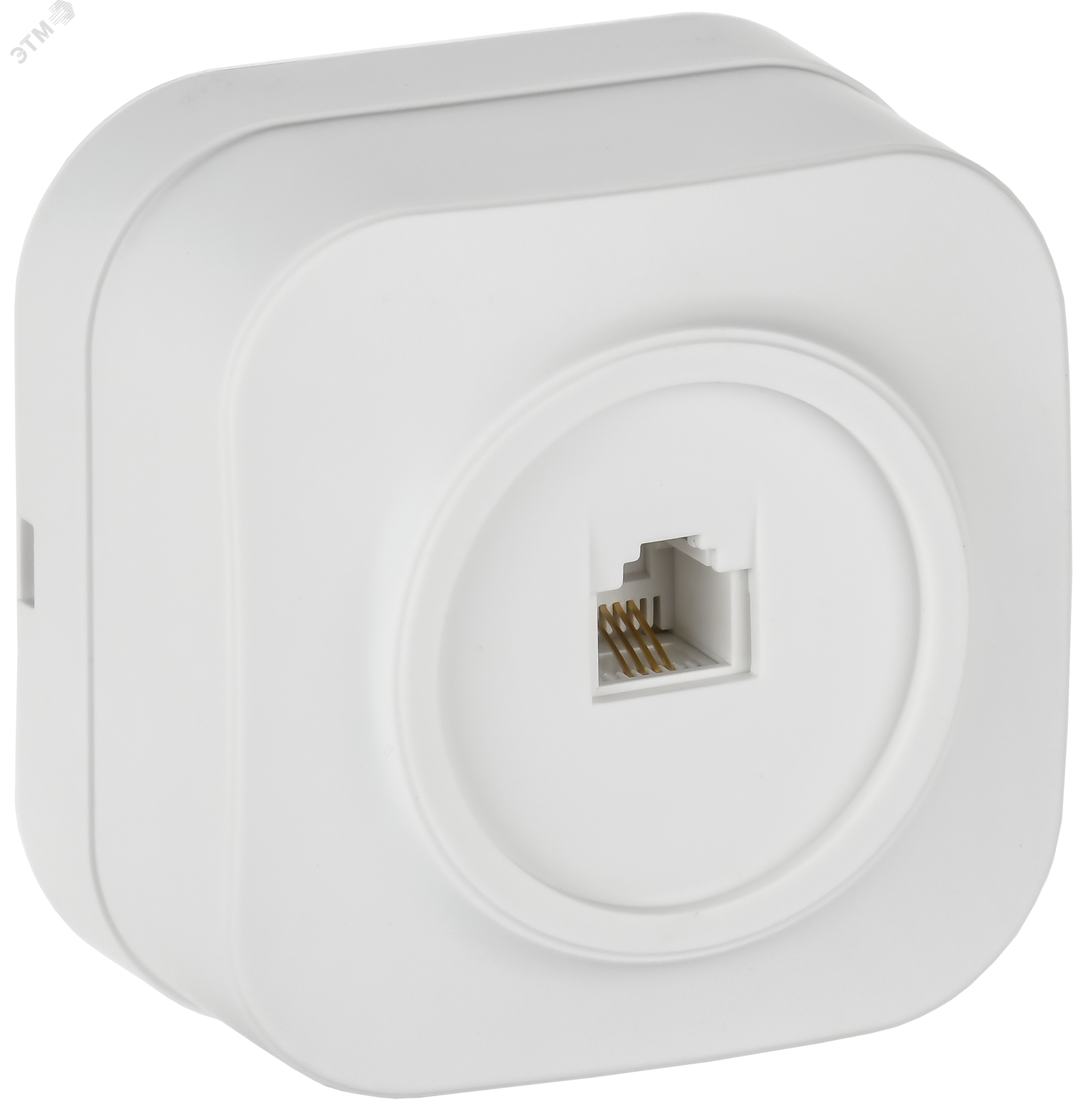 Изображение товара Розетка телефонная RJ11 для открытой установки белая IEK РТ20-ХБм