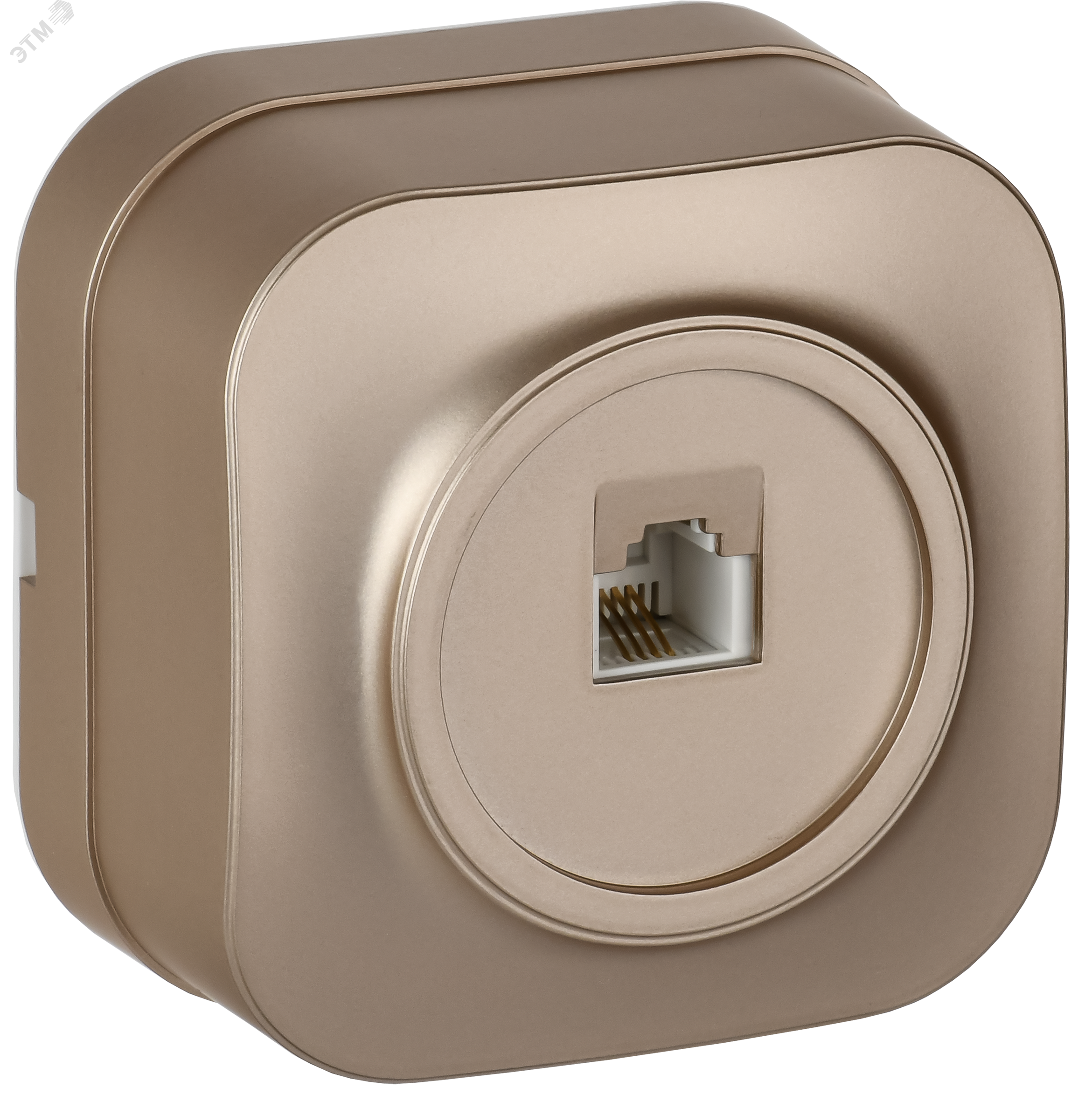 Изображение товара GLORY Розетка для открытой установки телефонная RJ11 РТ20-ХШм шампань матовый IEK (шт)