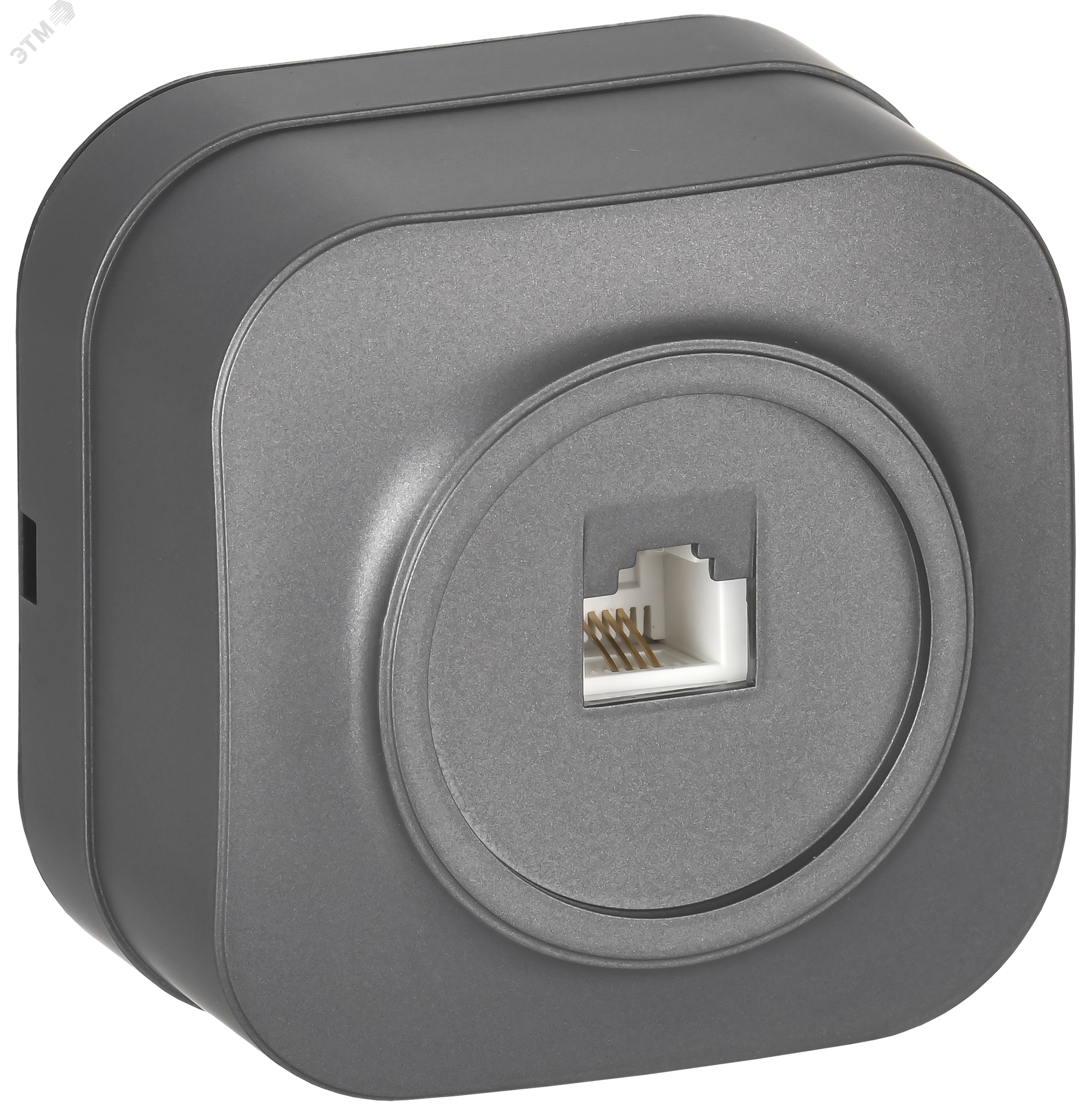 Изображение товара GLORY Розетка для открытой установки телефонная RJ11 РТ20-ХСм сталь матовый IEK (шт)